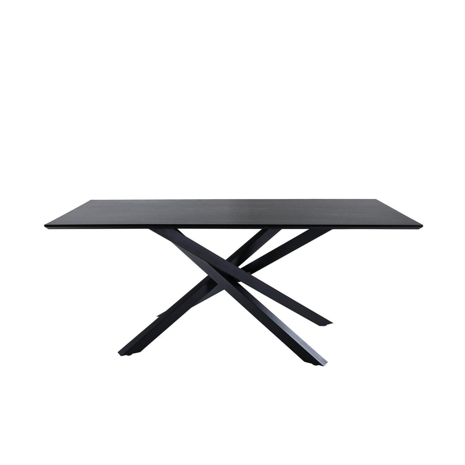 Esstisch Piazza 180*90cm - Schwarz-Esstische Rechteckig-Venture Home-le canapé