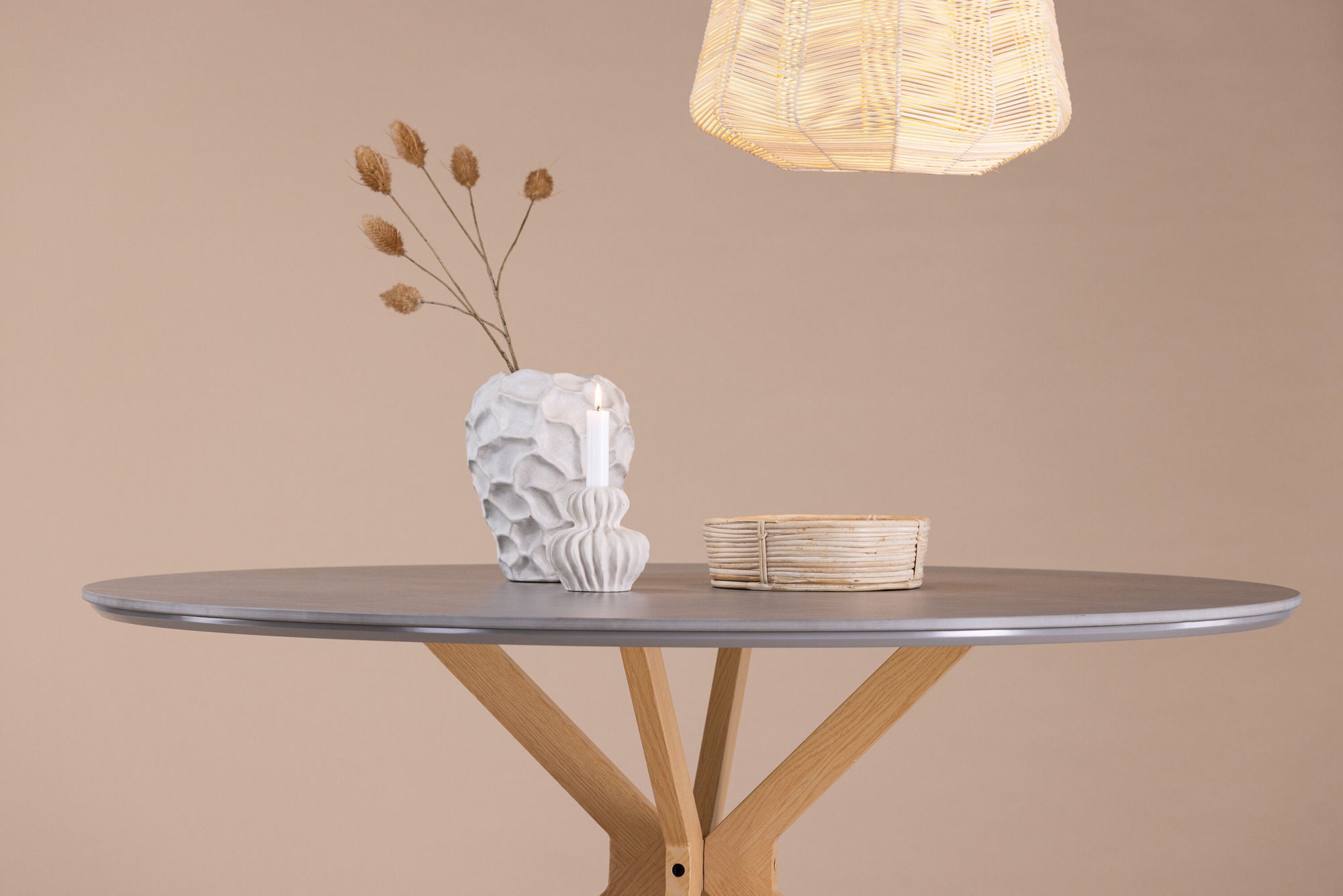 Esstisch Piazza Ø120cm - Grau-Esstische Rund-Venture Home-le canapé