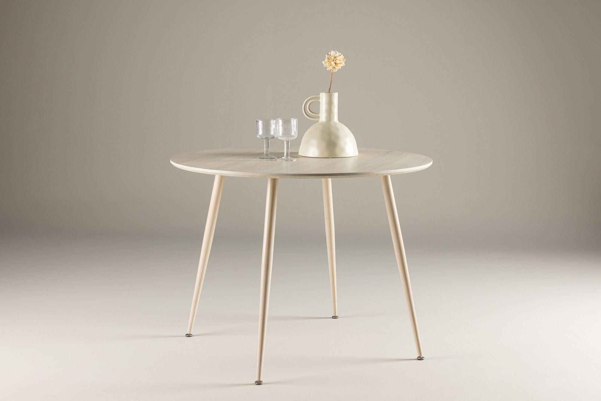 Esstisch Plaza Ø100cm - Cremeweiß-Esstische Rund-Venture Home-le canapé