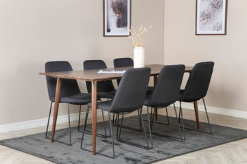 Esstisch Polar 180*90cm - Walnuss-Esstisch Rechteckig-Venture Home-le canapé