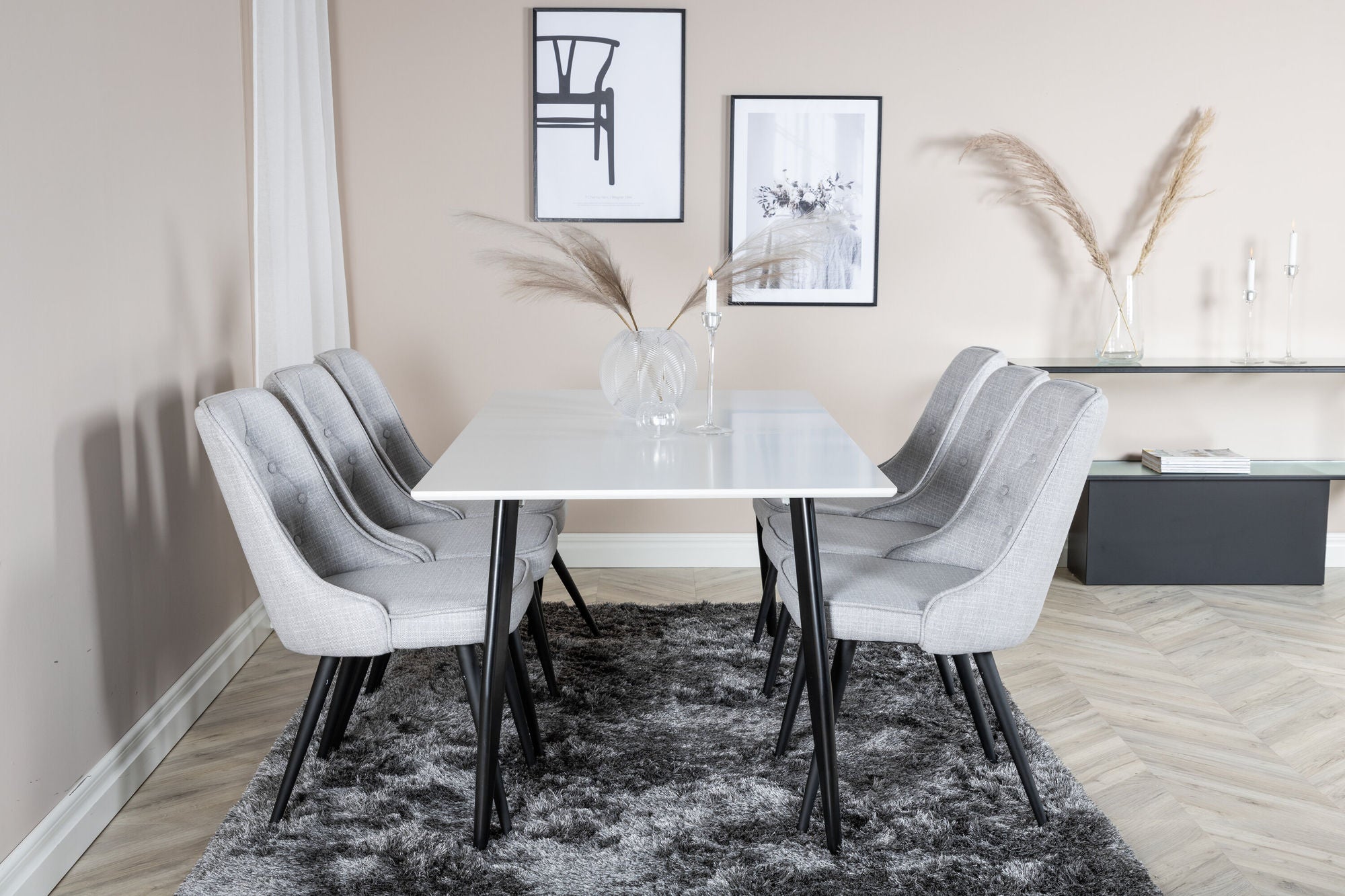 Esstisch Polar 180*90cm - Weiß-Esstisch Rechteckig-Venture Home-le canapé