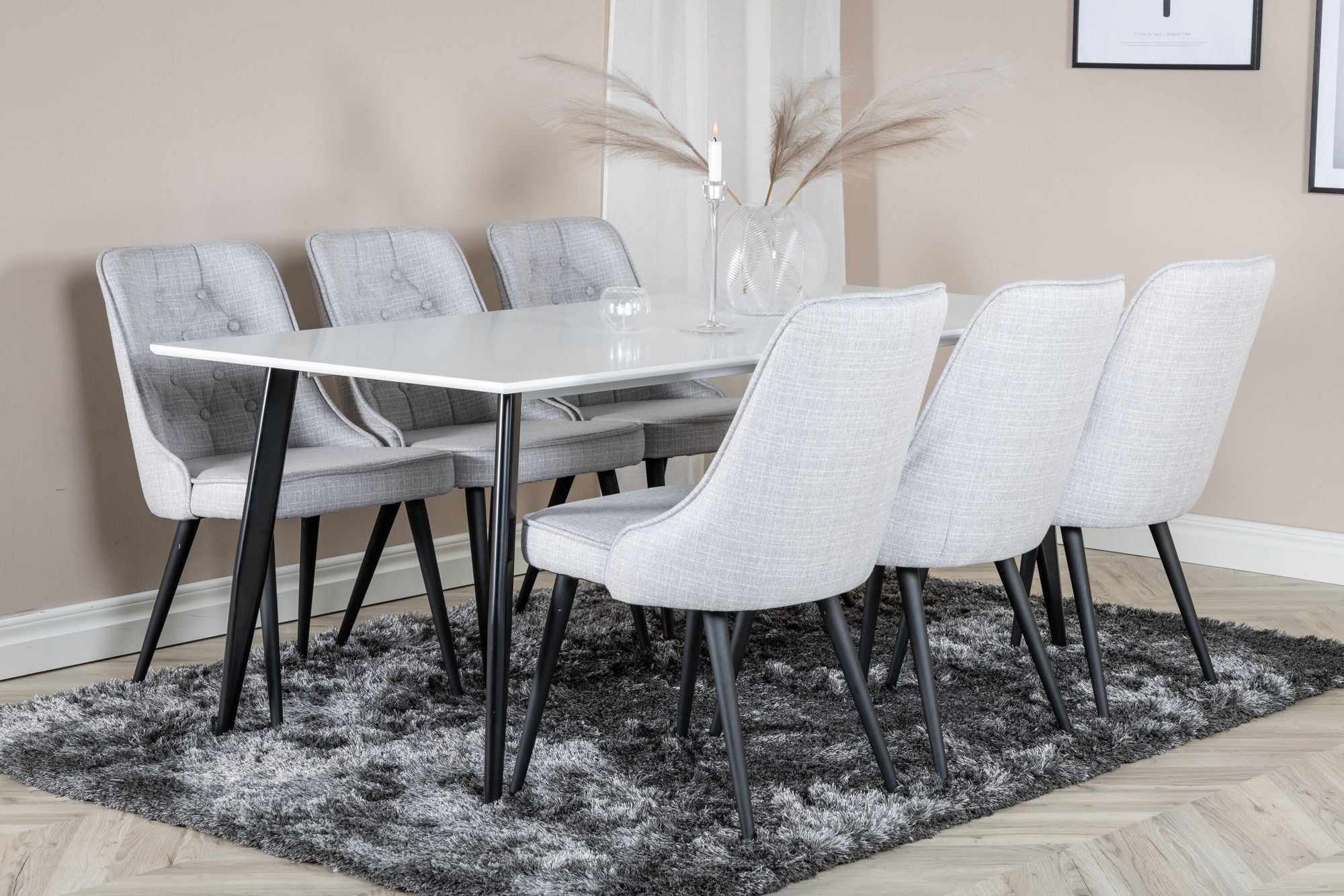 Esstisch Polar 180*90cm - Weiß-Esstisch Rechteckig-Venture Home-le canapé