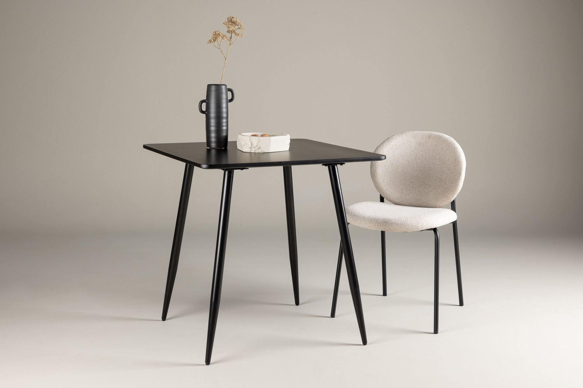 Esstisch Polar 75*75cm - Schwarz-Esstisch Rechteckig-Venture Home-le canapé
