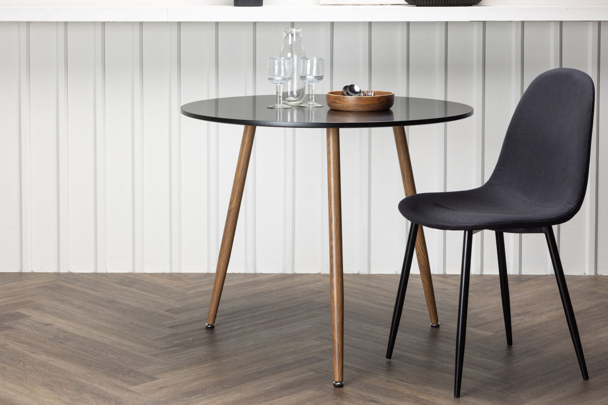 Esstisch Polar Ø90cm - Schwarz-Esstische Rund-Venture Home-le canapé