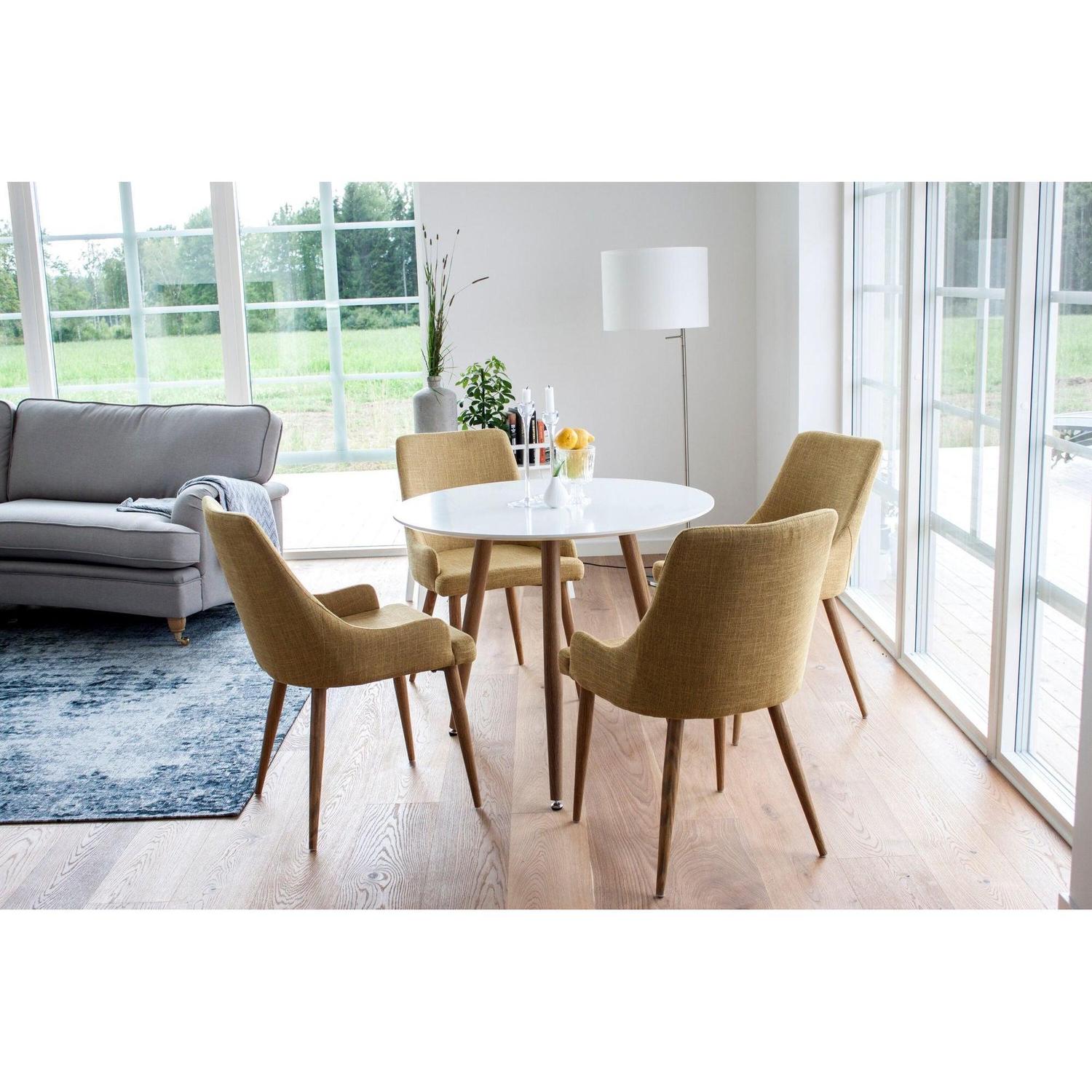 Esstisch Polar Ø90cm - Weiß-Esstische Rund-Venture Home-le canapé