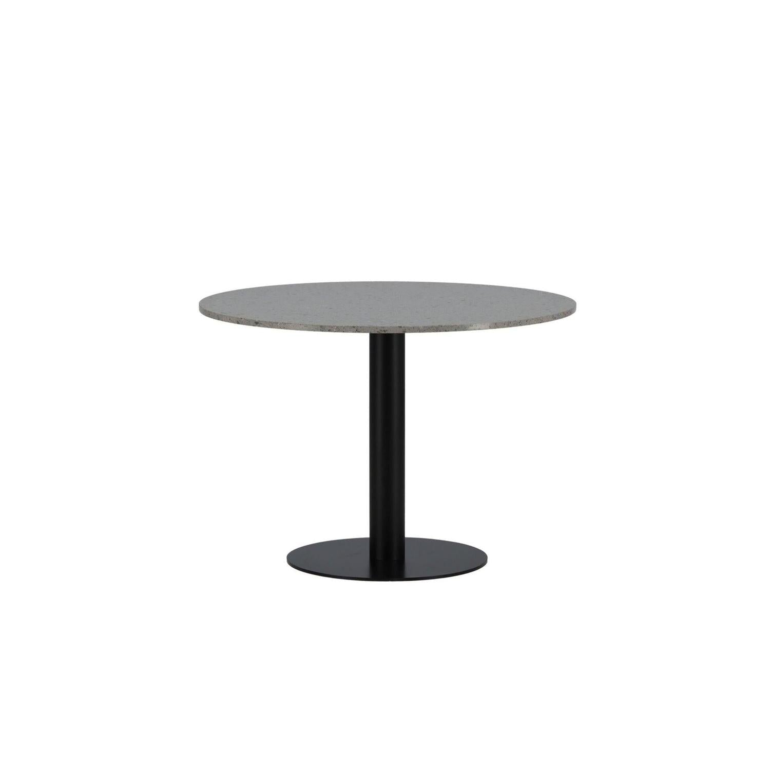 Esstisch Razzia Ø106cm - Grau Terazzo / Schwarz-Esstische Rund-Venture Home-le canapé