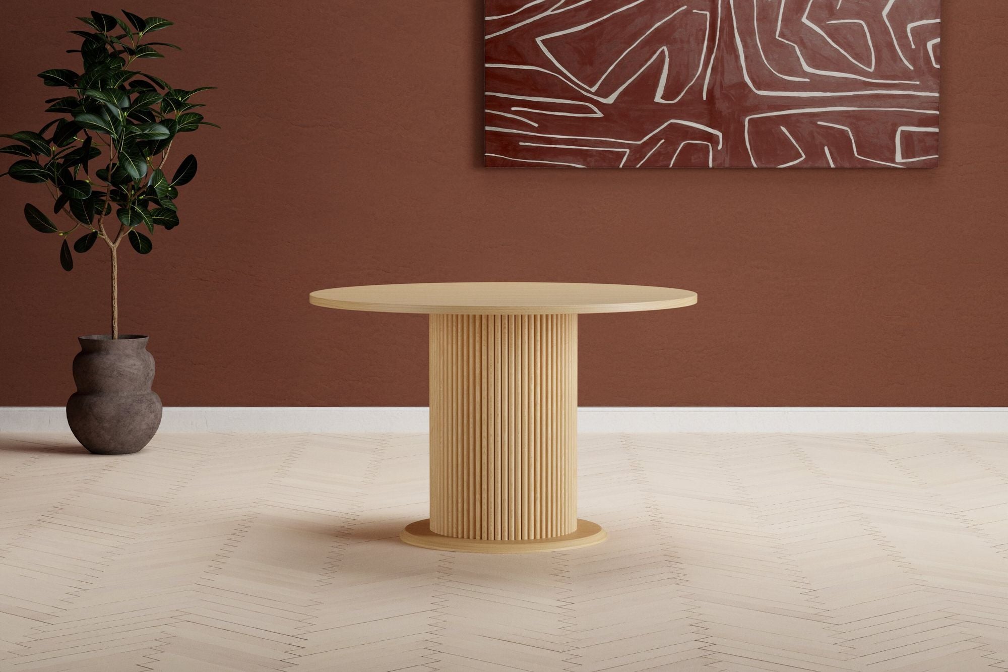 Esstisch Reko Ø120cm - Braun-Esstische Rund-Venture Home-le canapé