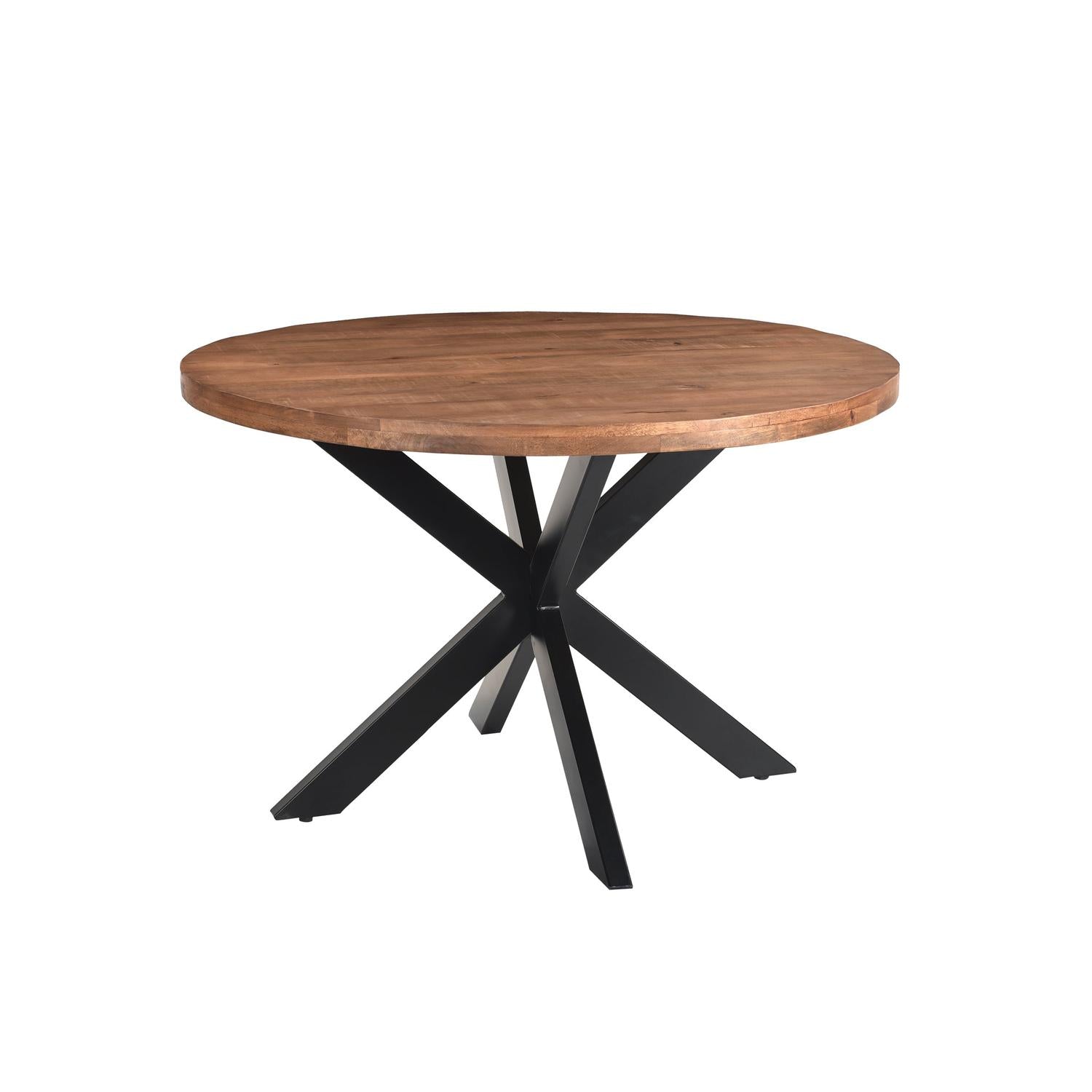 Esstisch Rocky aus Mangoholz Ø120cm - Braun-Esstische Rund-Livingfurn-le canapé