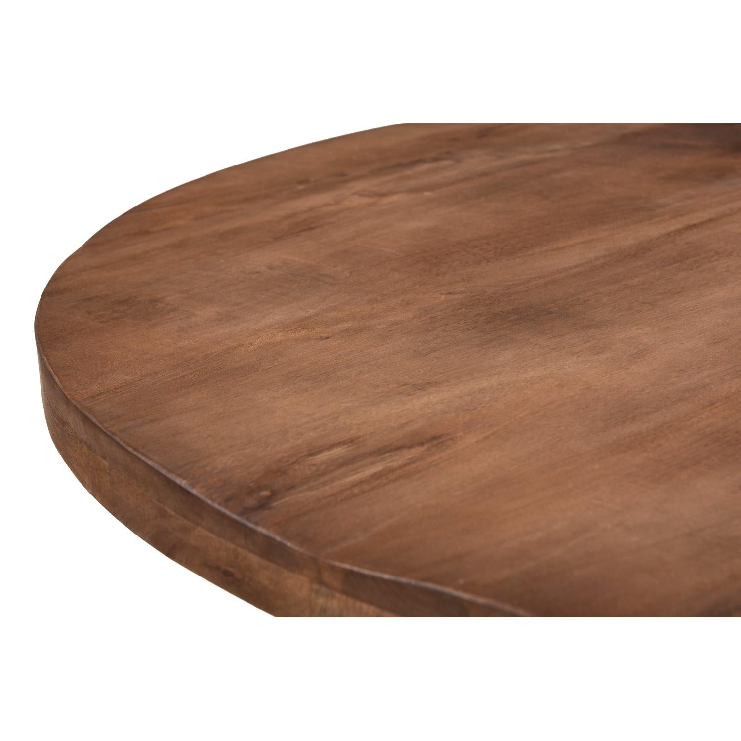 Esstisch Rocky aus Mangoholz Ø130cm - Braun-Esstische Rund-Livingfurn-le canapé