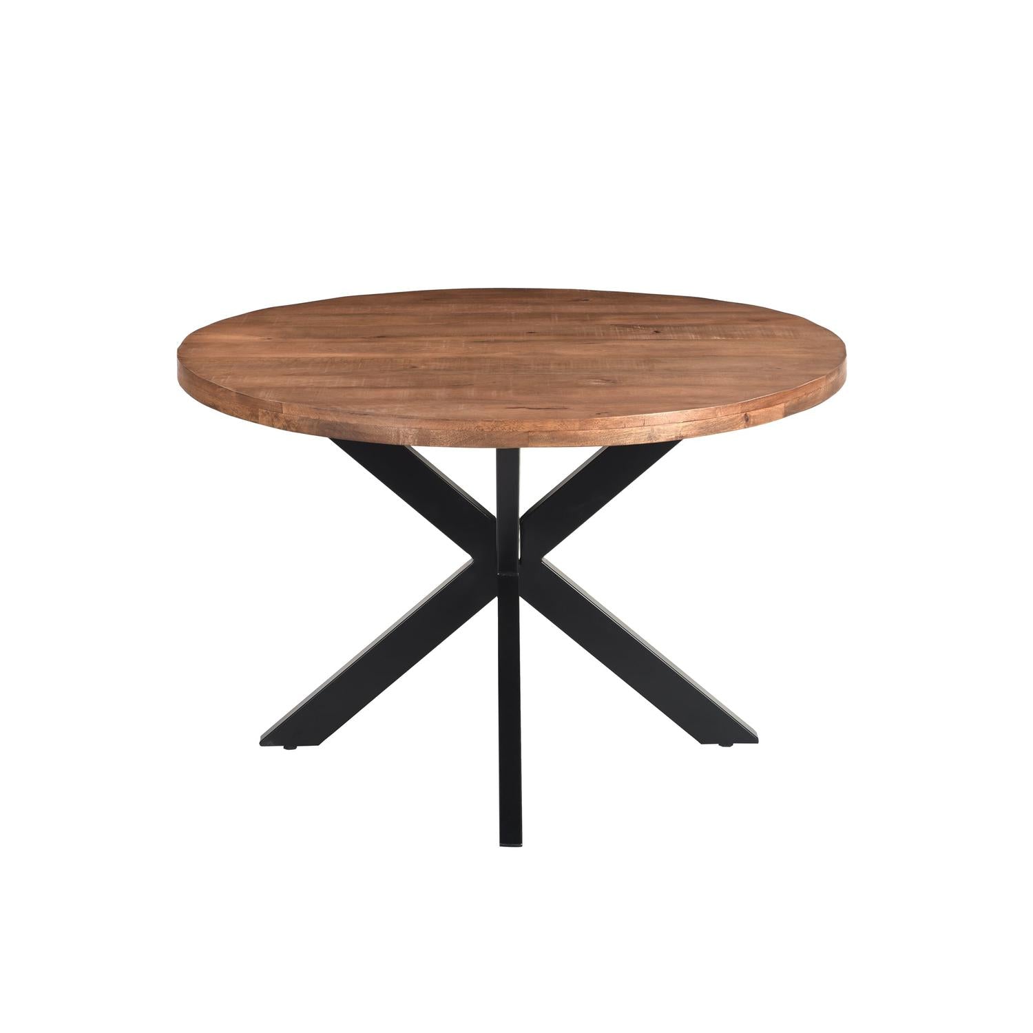 Esstisch Rocky aus Mangoholz Ø130cm - Braun-Esstische Rund-Livingfurn-le canapé