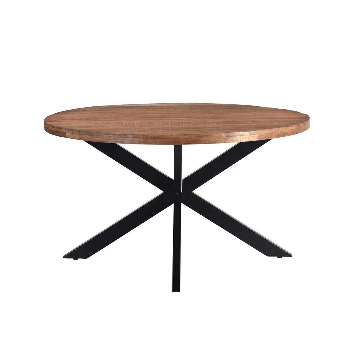 Esstisch Rocky aus Mangoholz Ø140cm - Braun-Esstische Rund-Livingfurn-le canapé