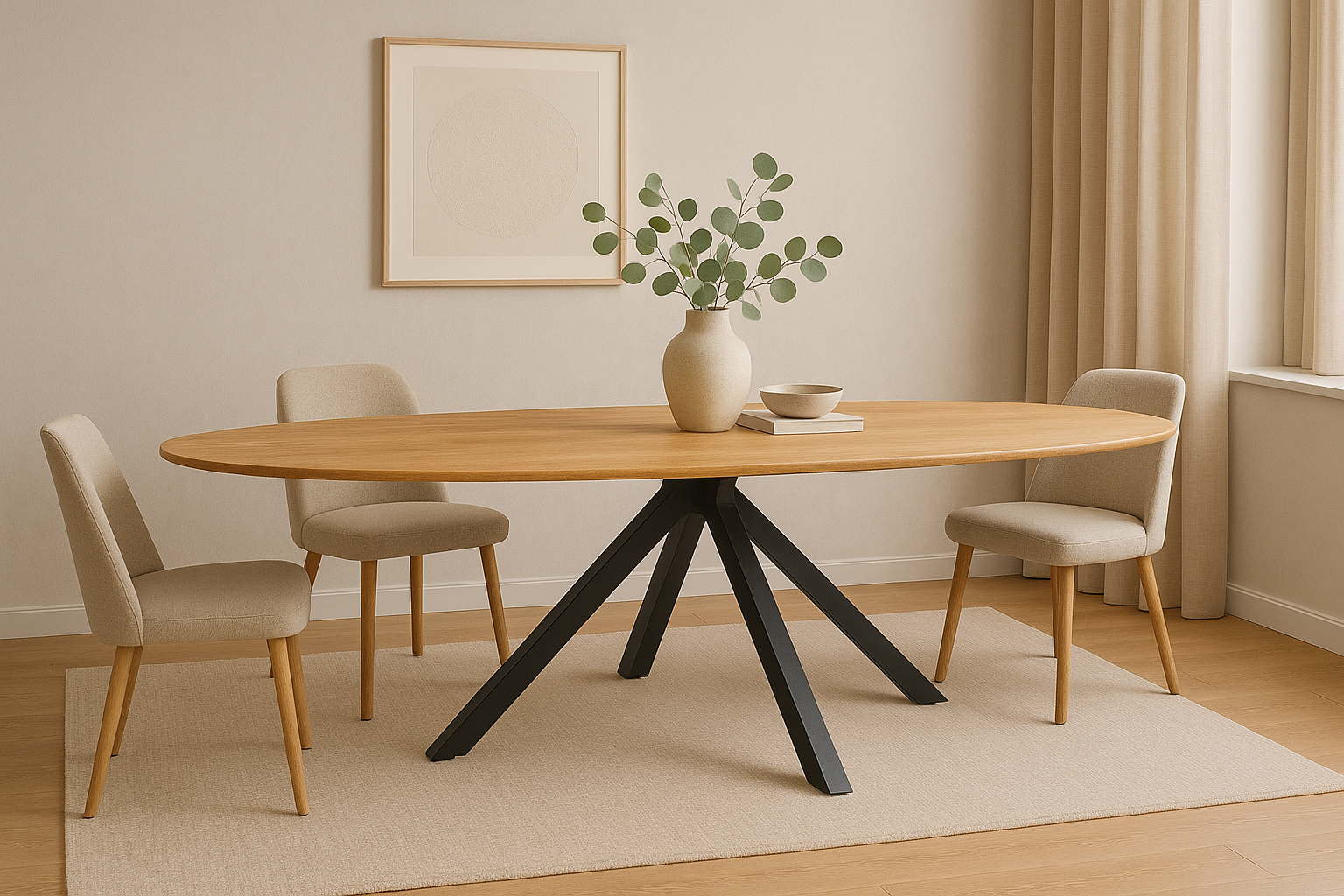 Esstisch Runa Oval 220cm - Natur-Esstisch Oval-Benoa-le canapé