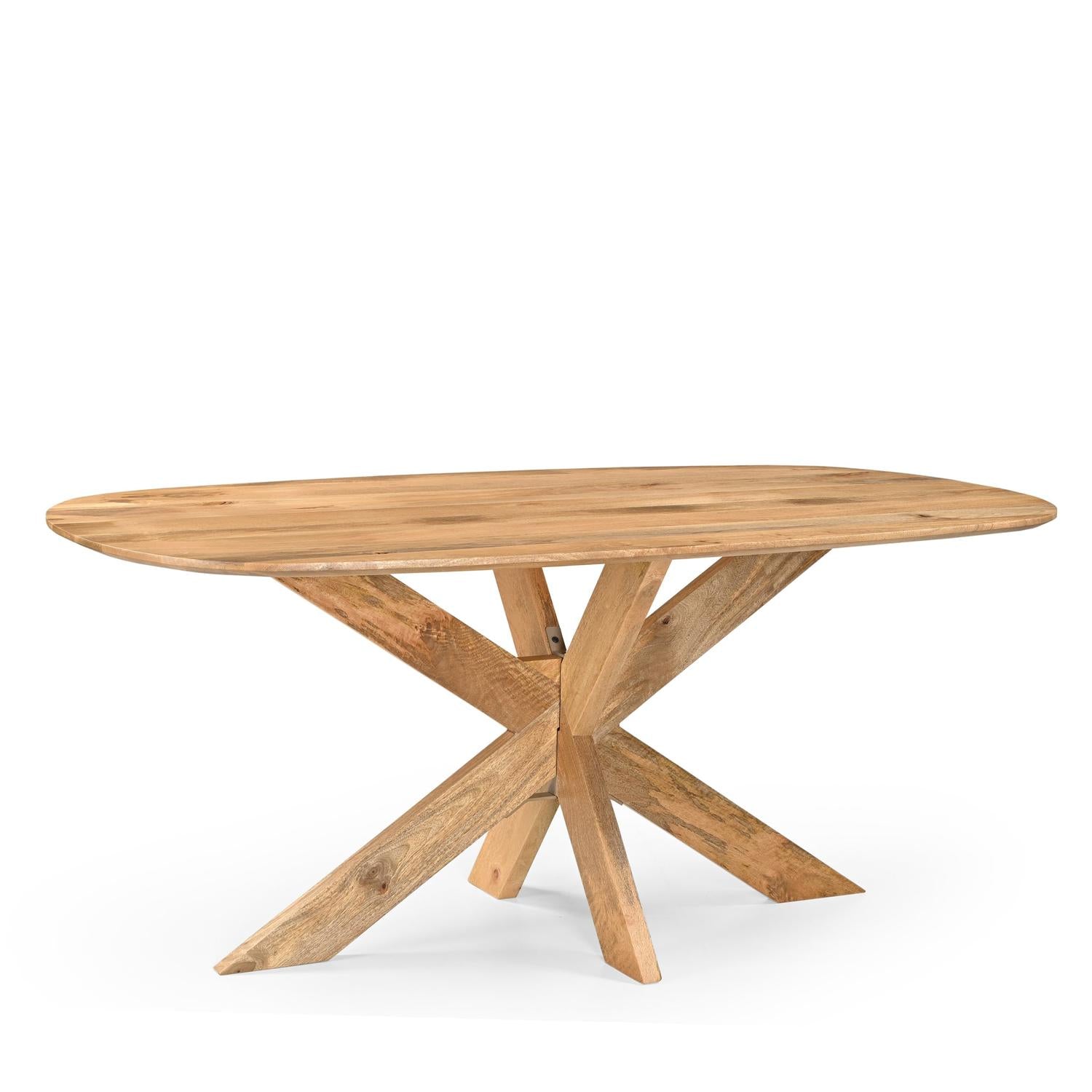 Esstisch Runa Oval aus Mangoholz 220cm - Hellbraun-Esstische Oval-Benoa-le canapé