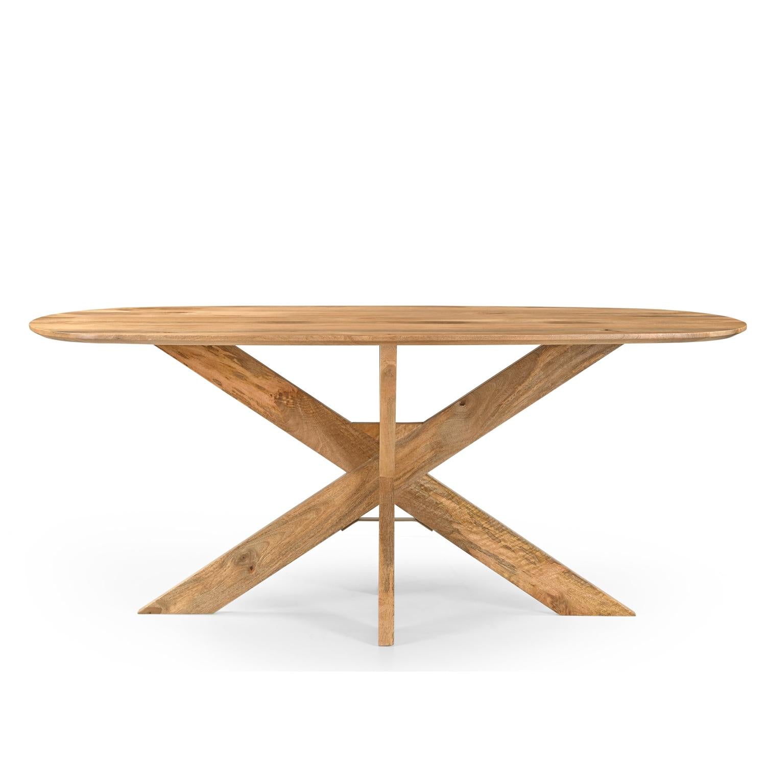 Esstisch Runa Oval aus Mangoholz 220cm - Hellbraun-Esstische Oval-Benoa-le canapé