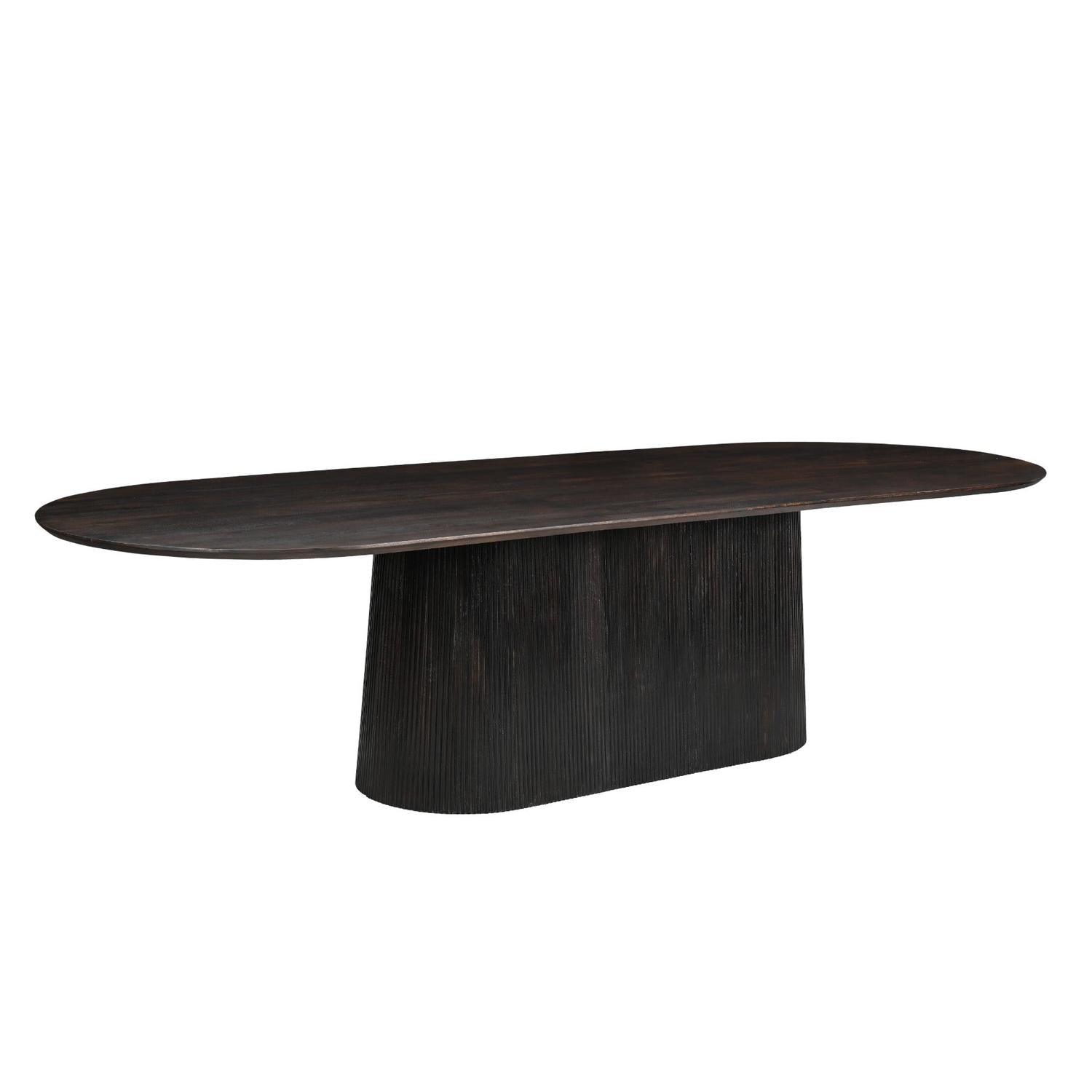 Esstisch Salvator aus Mangoholz Oval 300cm - Walnuss-Esstische Oval-Livingfurn-le canapé