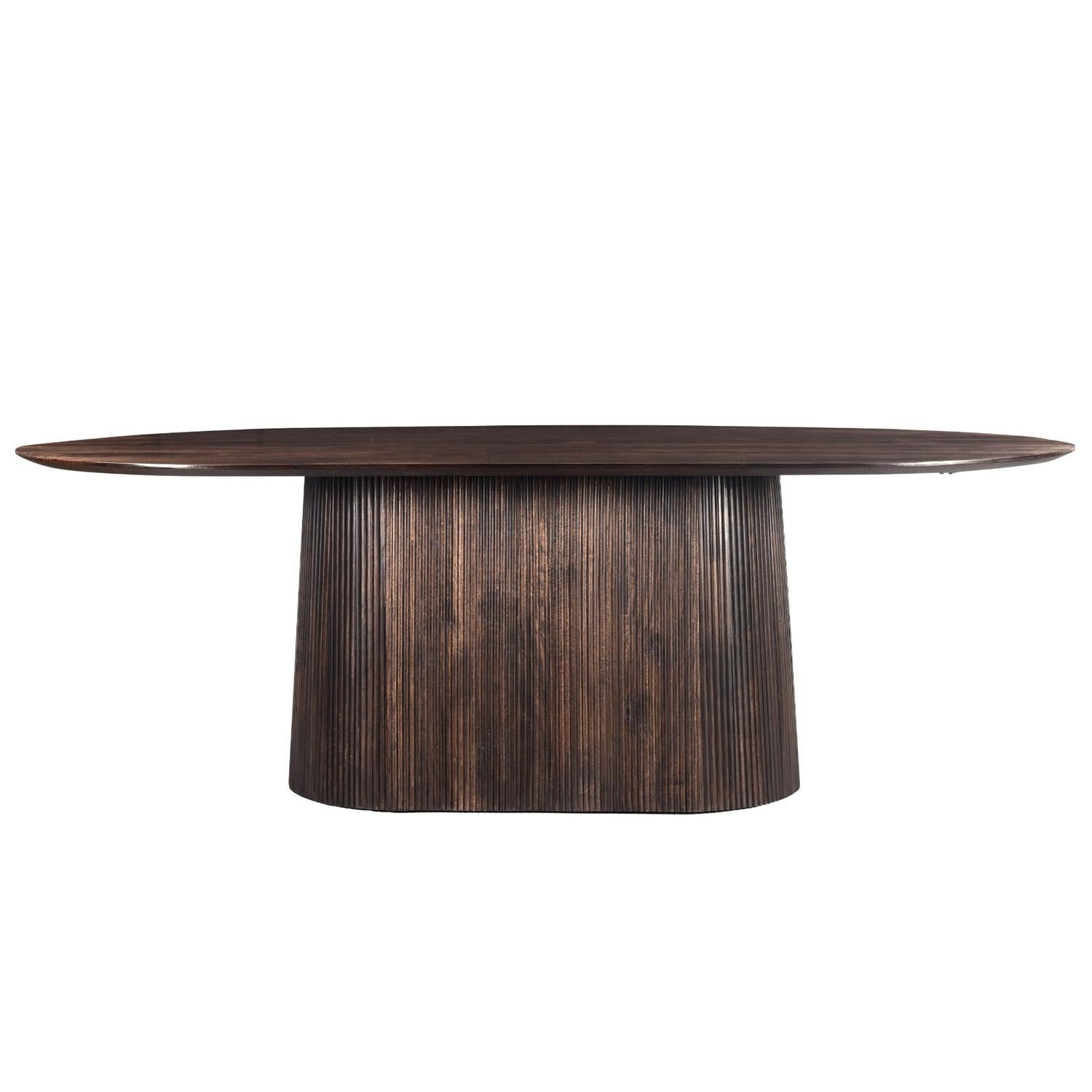 Esstisch Salvator Oval 200cm - Walnuss-Esstisch Oval-Livingfurn-le canapé