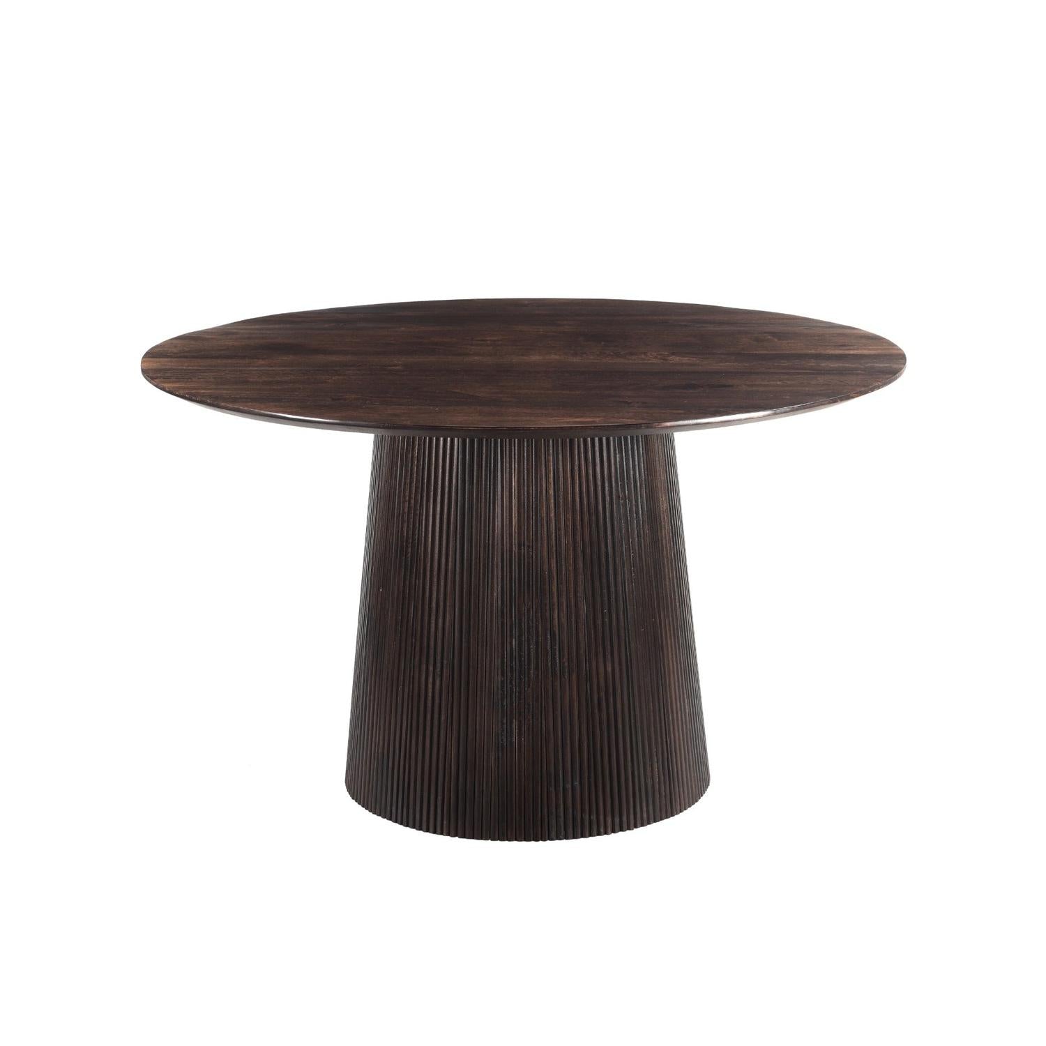 Esstisch Salvator Rund 130cm - Walnussbraun-Esstisch Rund-Livingfurn-le canapé