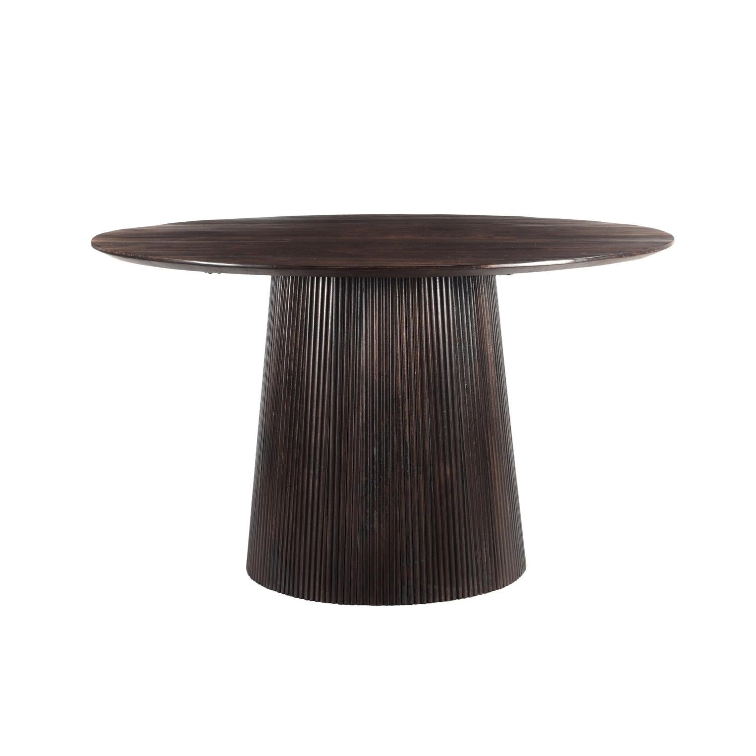 Esstisch Salvator Rund 130cm - Walnussbraun-Esstisch Rund-Livingfurn-le canapé