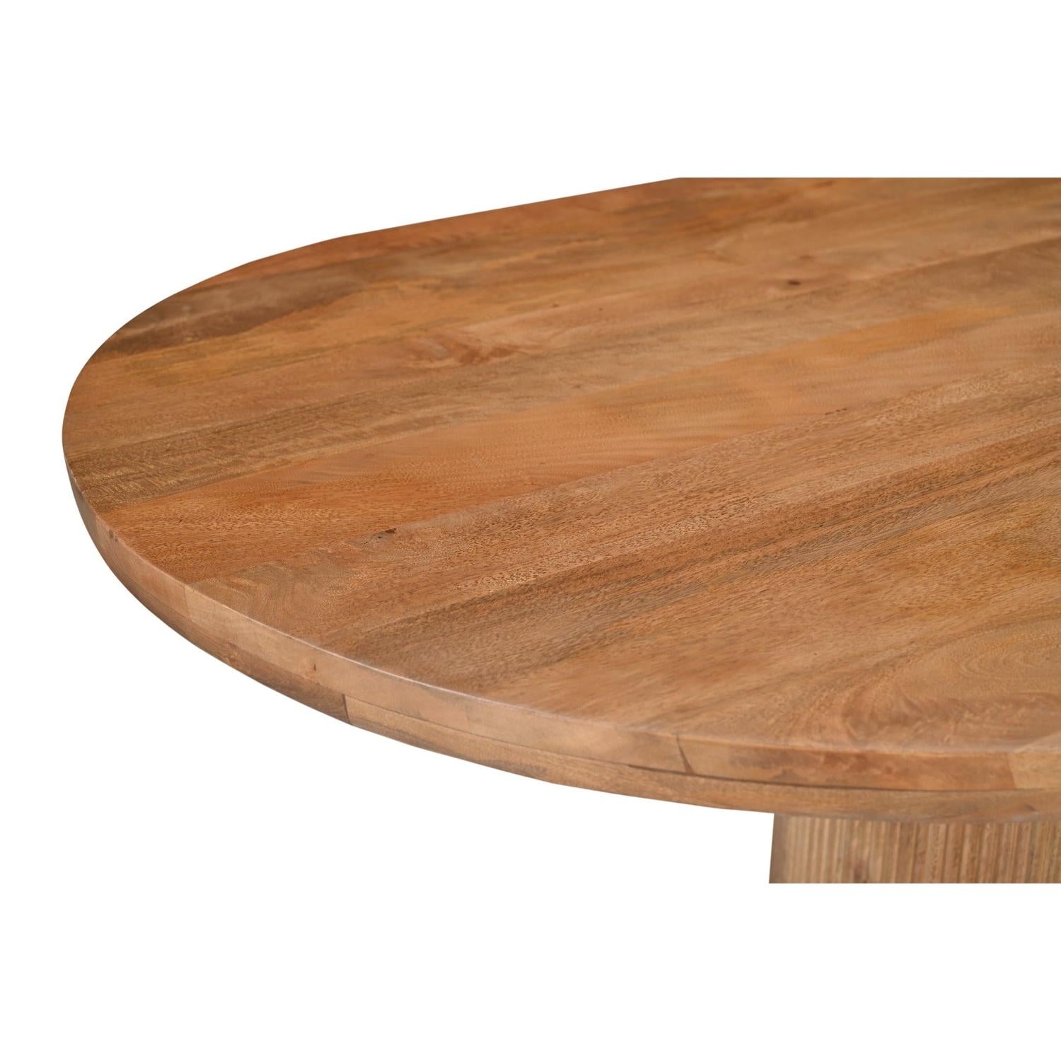 Esstisch Sevilla aus Mangoholz 220cm - Hellbraun-Esstische Oval-Livingfurn-le canapé