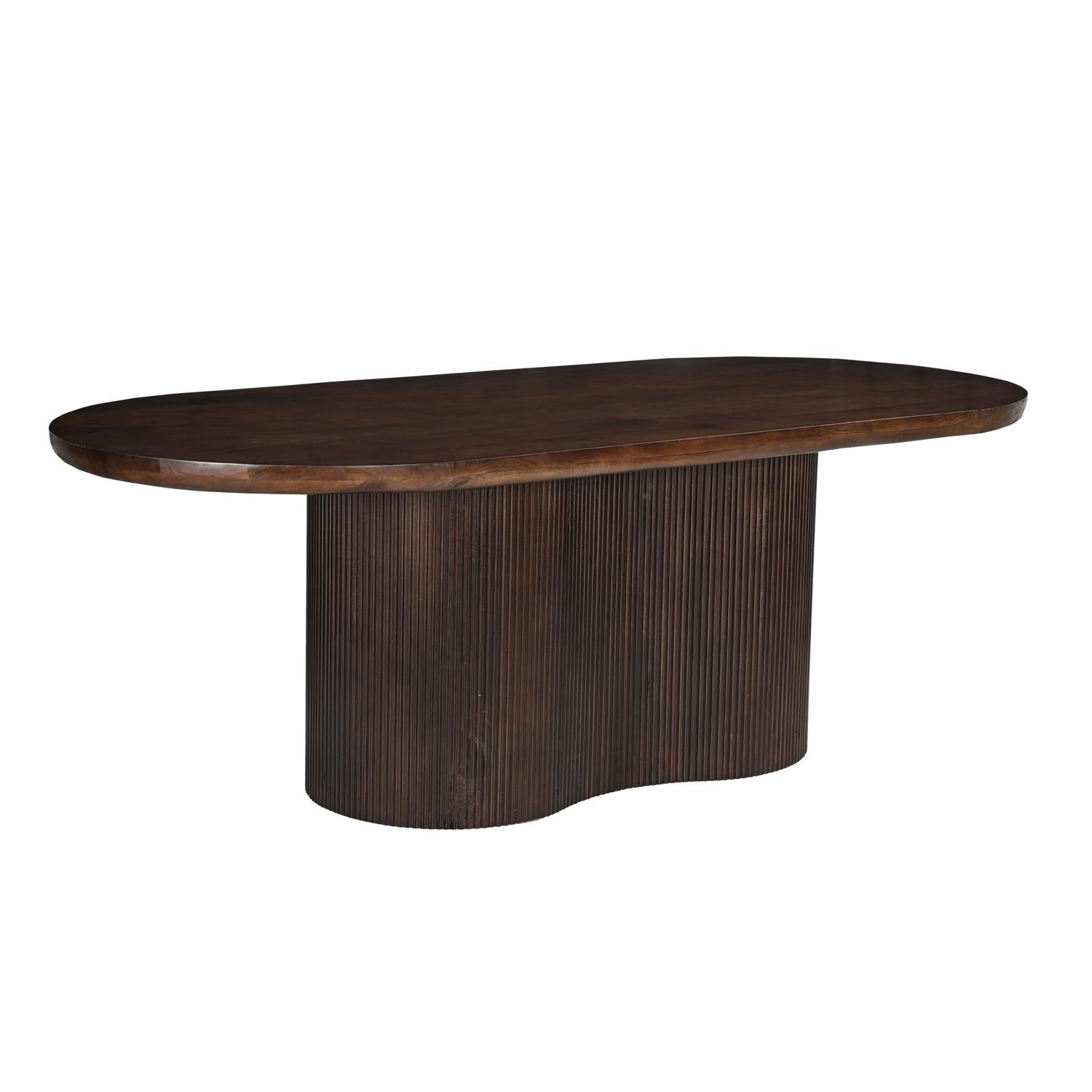 Esstisch Sevilla aus Mangoholz 250cm - Dunkelbraun-Esstische Oval-Livingfurn-le canapé