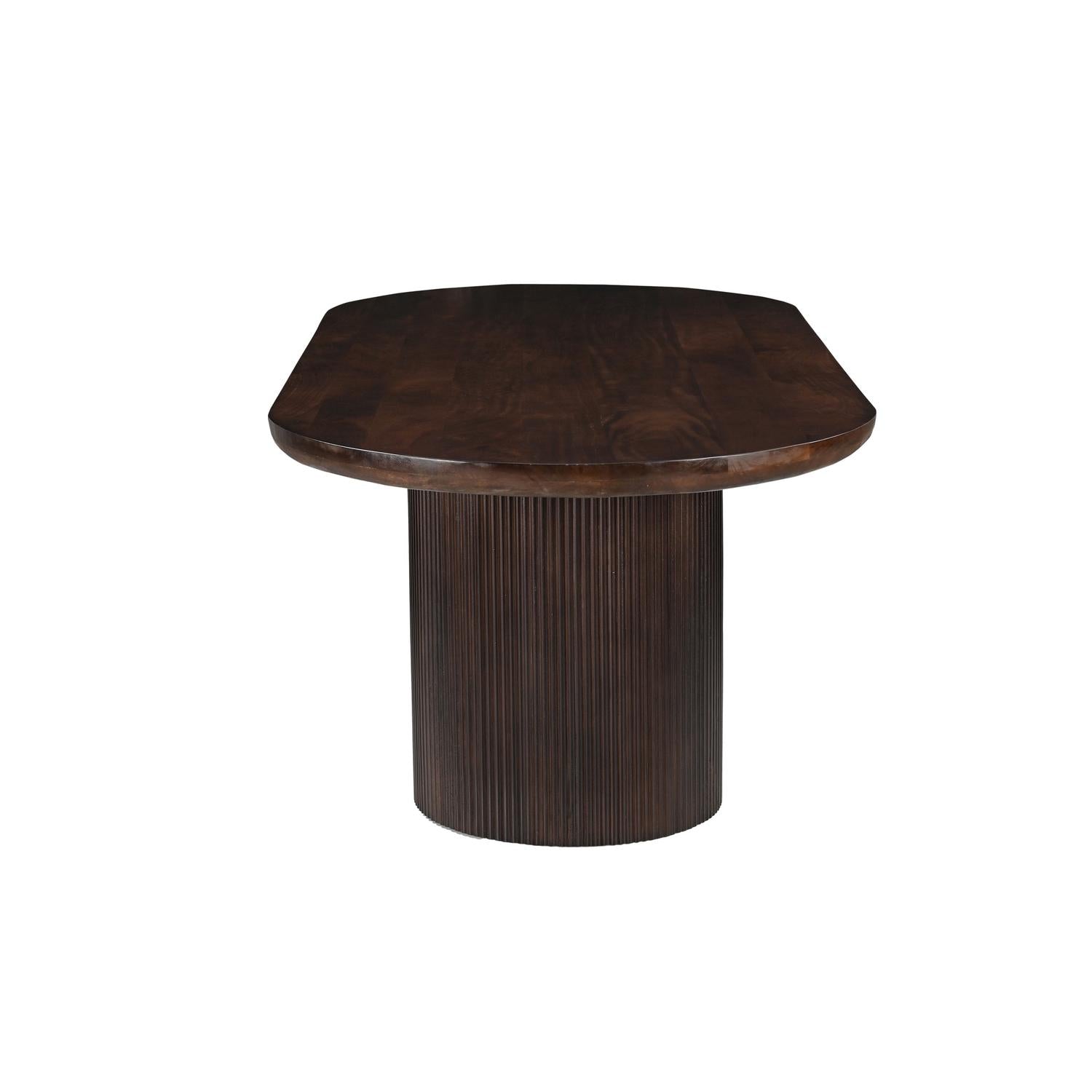 Esstisch Sevilla aus Mangoholz 250cm - Dunkelbraun-Esstische Oval-Livingfurn-le canapé
