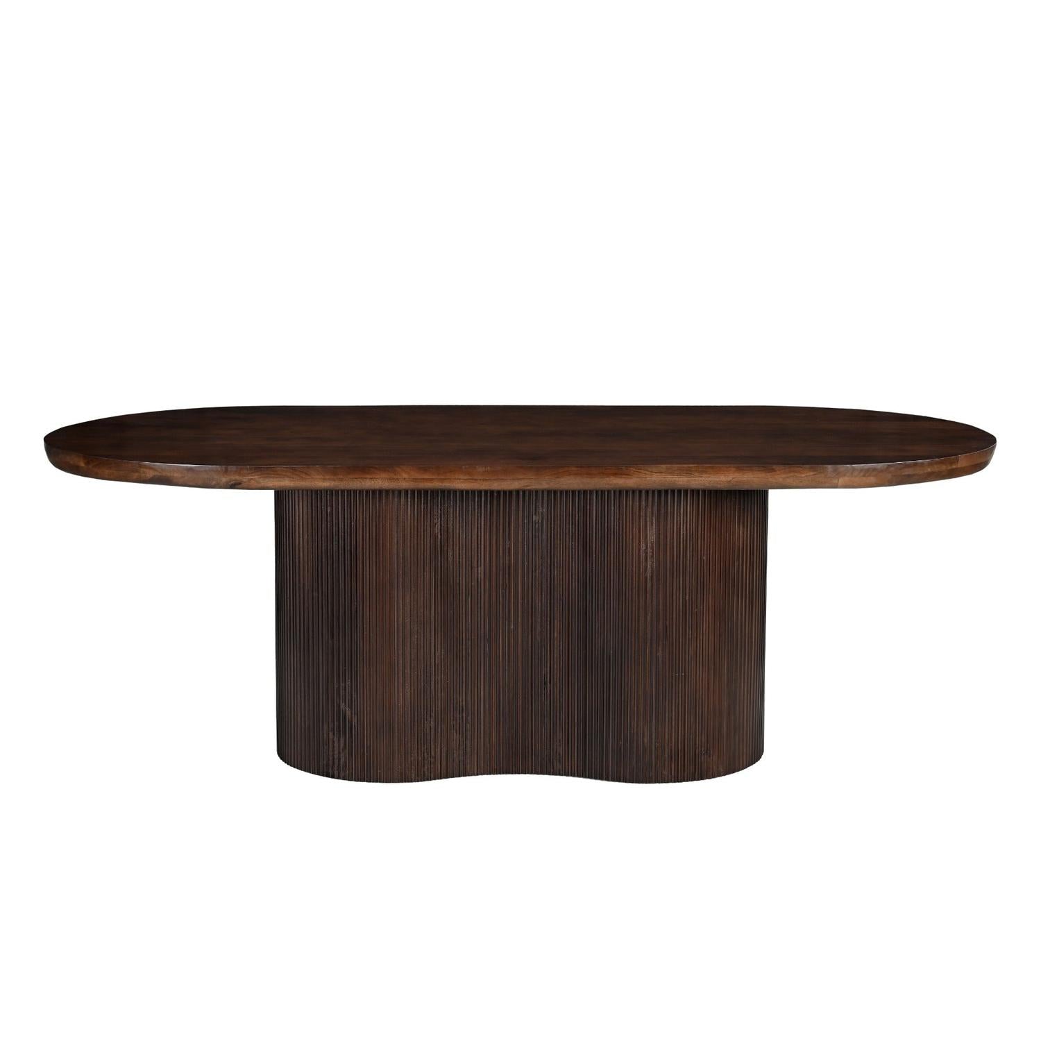Esstisch Sevilla aus Mangoholz 250cm - Dunkelbraun-Esstische Oval-Livingfurn-le canapé