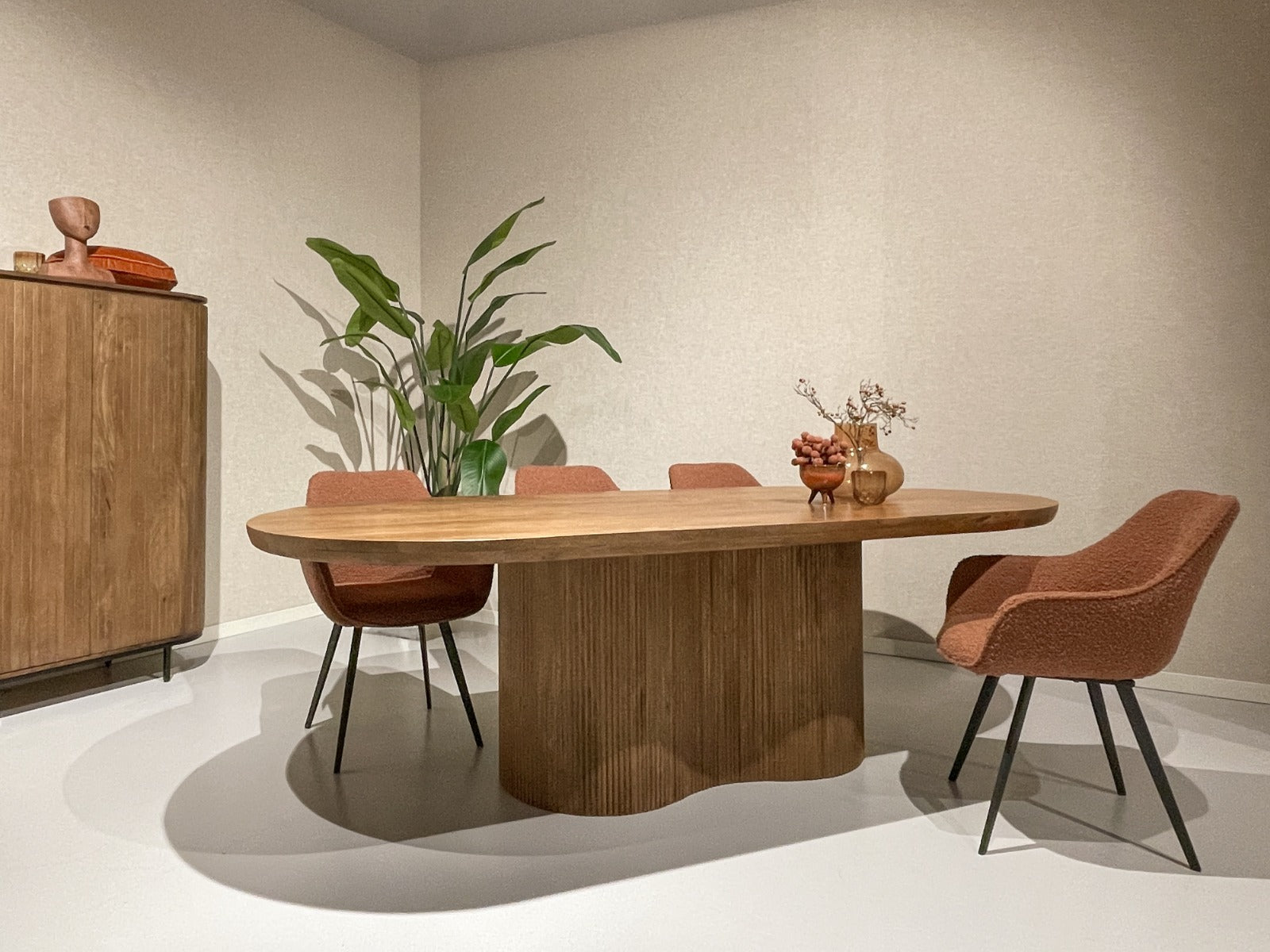 Esstisch Sevilla aus Mangoholz 250cm - Hellbraun-Esstische Oval-Livingfurn-le canapé