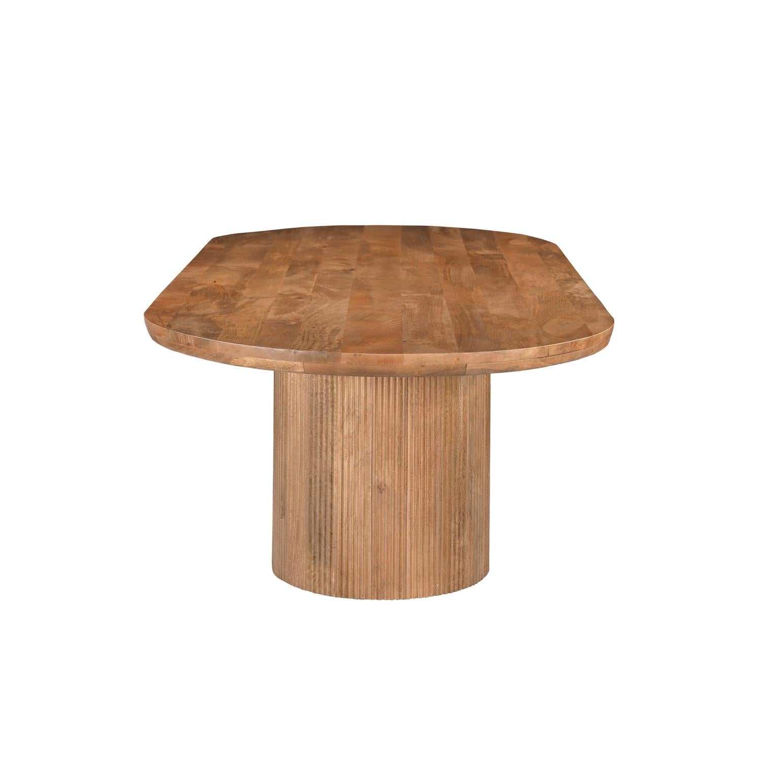 Esstisch Sevilla aus Mangoholz 250cm - Hellbraun-Esstische Oval-Livingfurn-le canapé