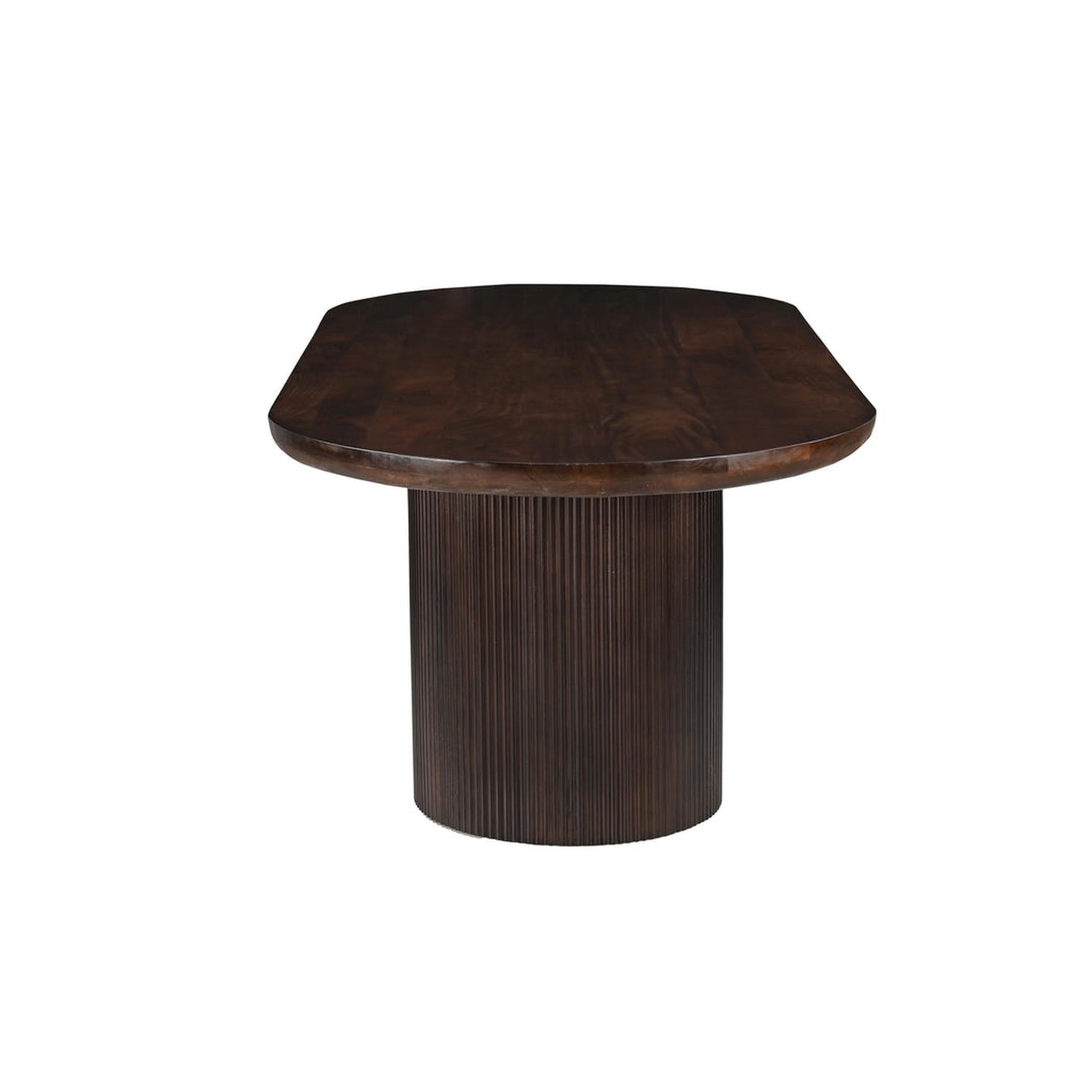 Esstisch Sevilla aus Mangoholz 300cm - Dunkelbraun-Esstische Oval-Livingfurn-le canapé