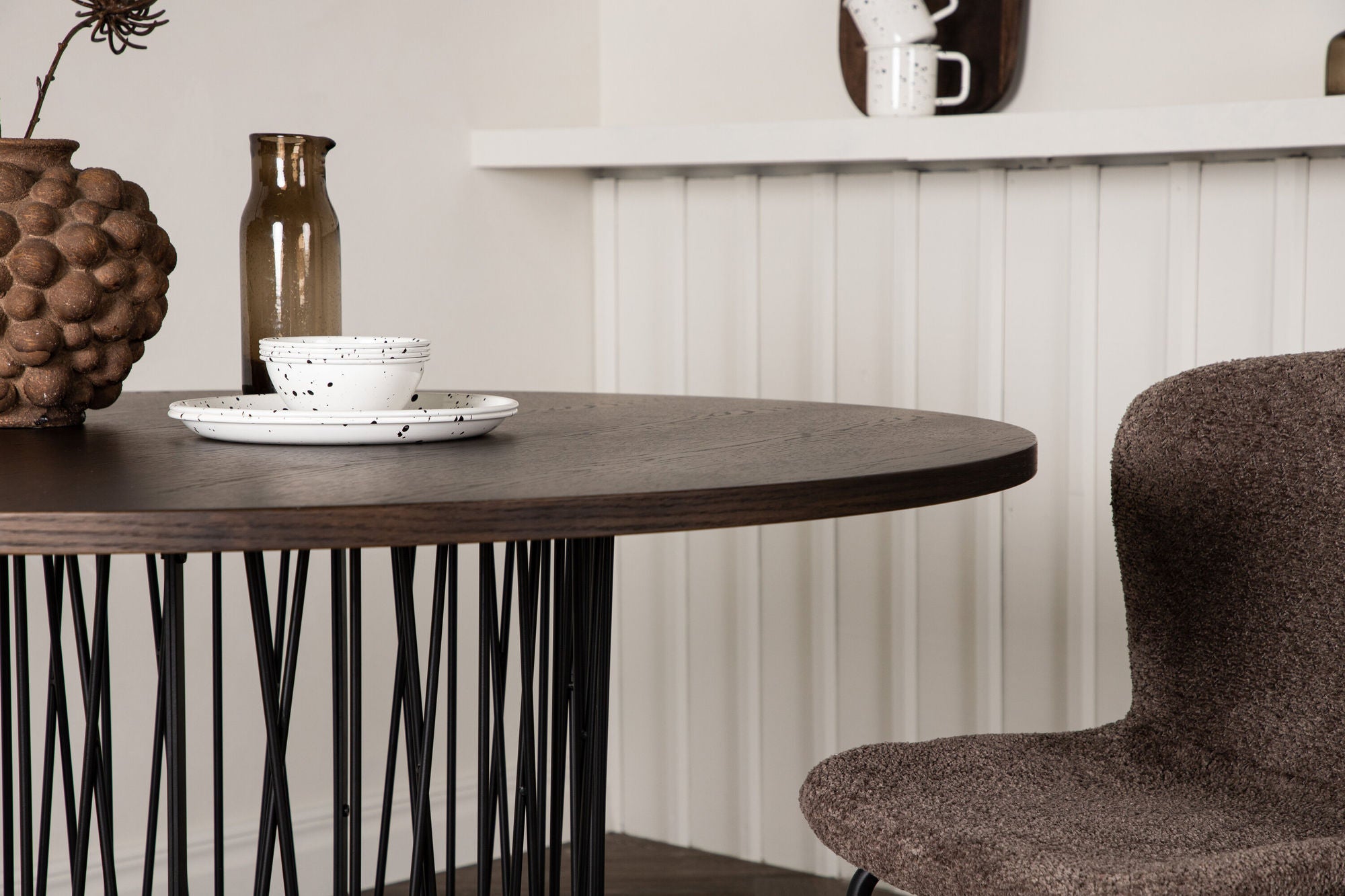 Esstisch Stone Ø120cm - Mokka-Esstische Rund-Venture Home-le canapé