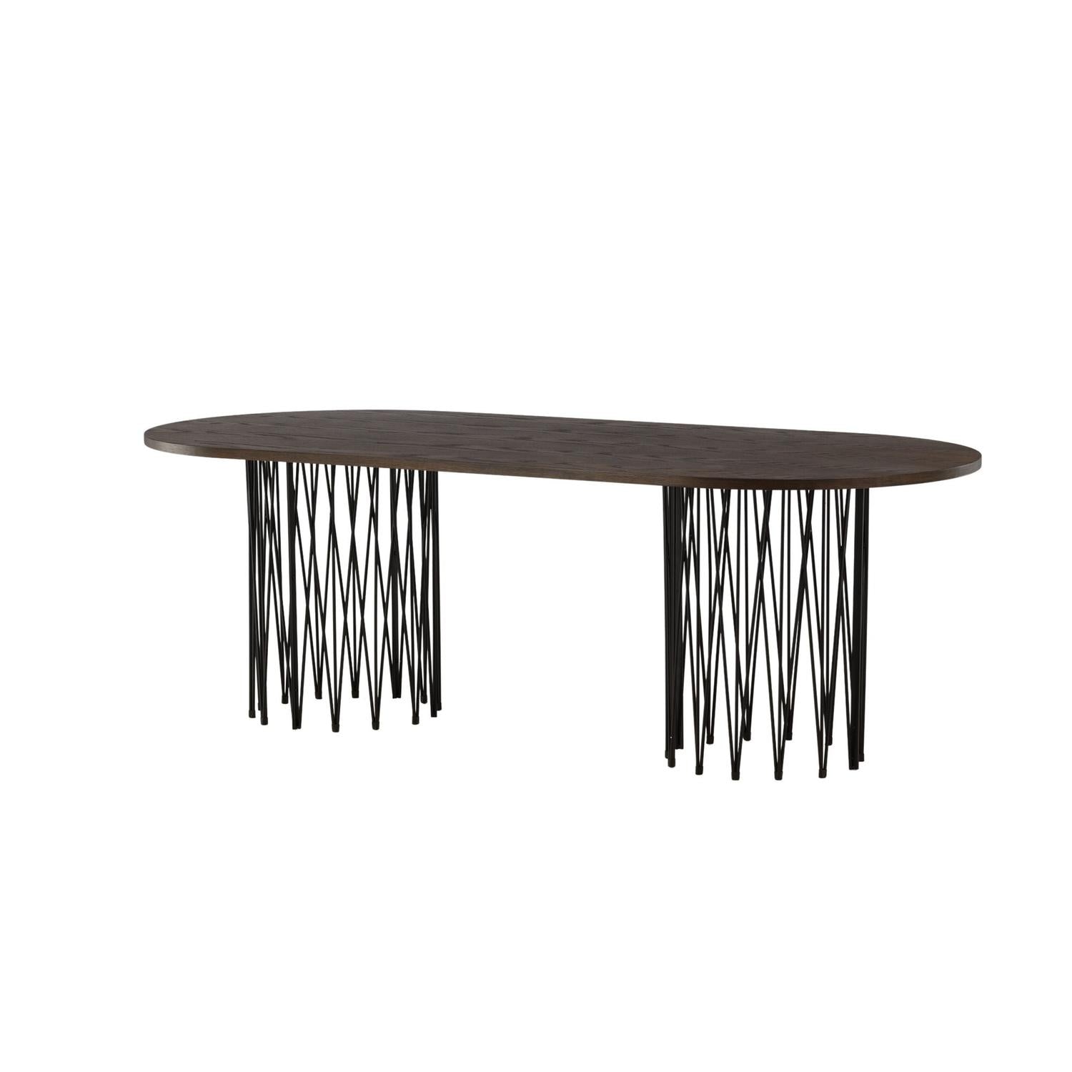 Esstisch Stone Oval 220cm - Mokka-Esstische Oval-Venture Home-le canapé