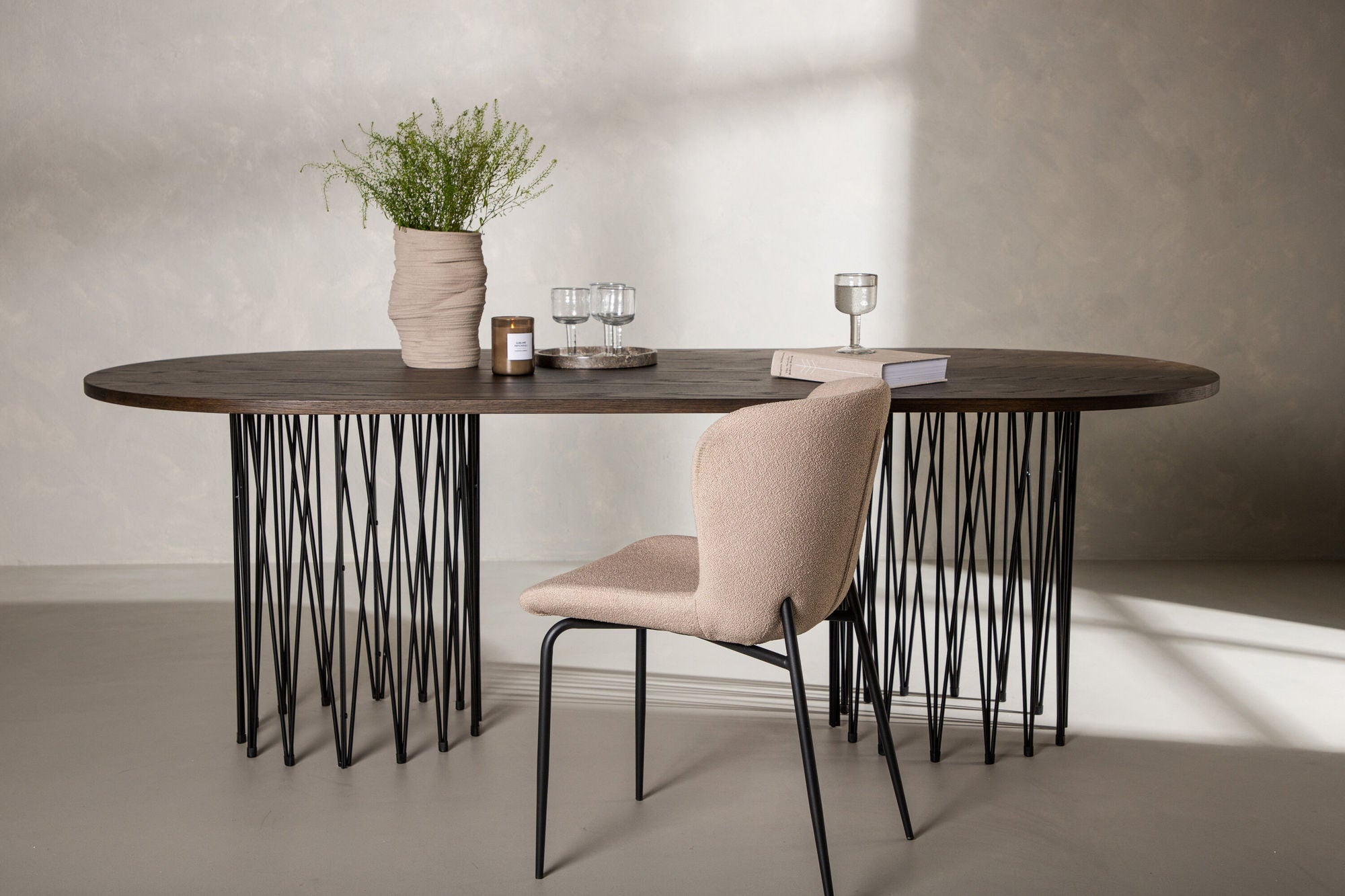 Esstisch Stone Oval 220cm - Mokka-Esstische Oval-Venture Home-le canapé