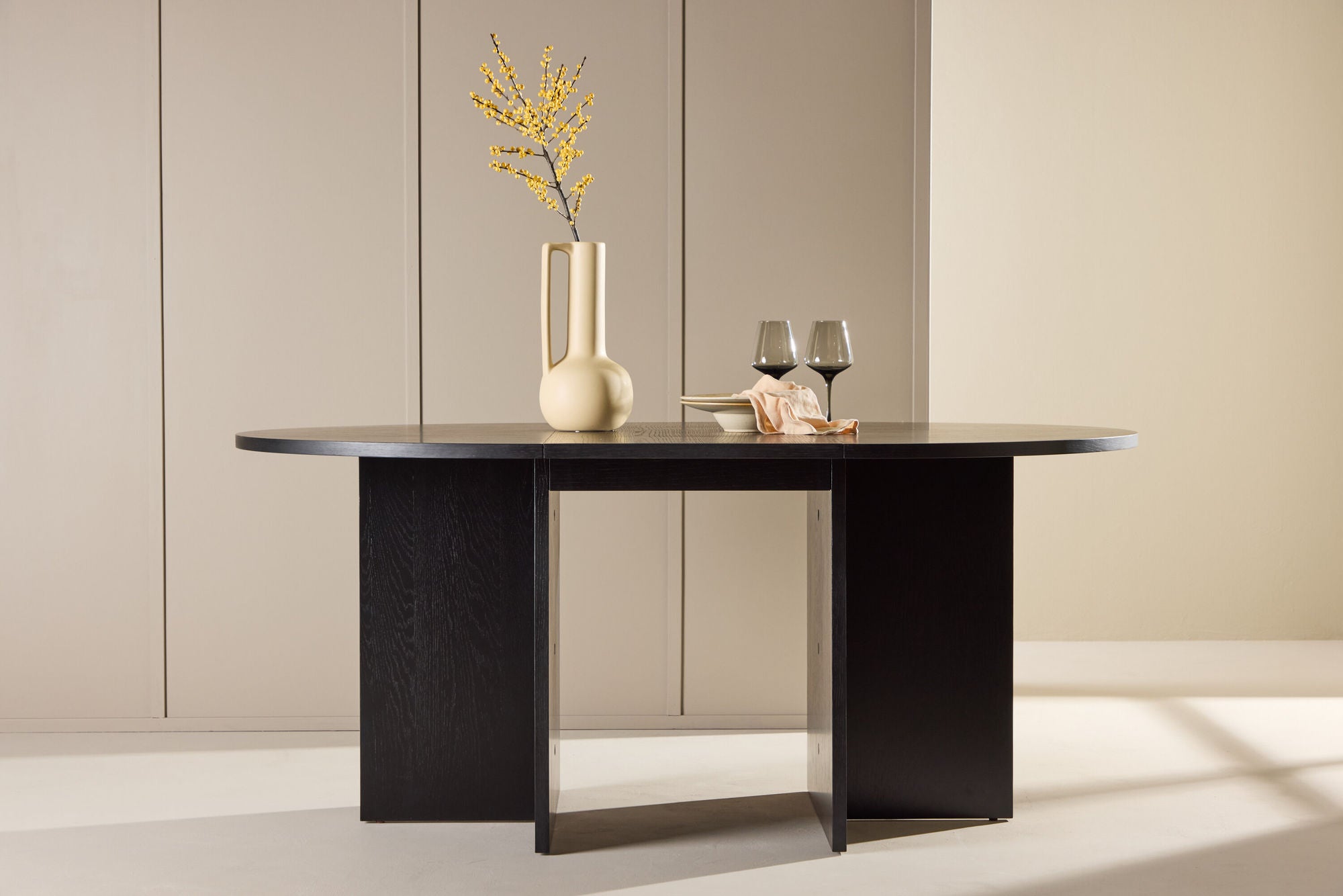 Esstisch Strada ausziehbar 120-170cm - Schwarz-Esstische ausziehbar-Venture Home-le canapé