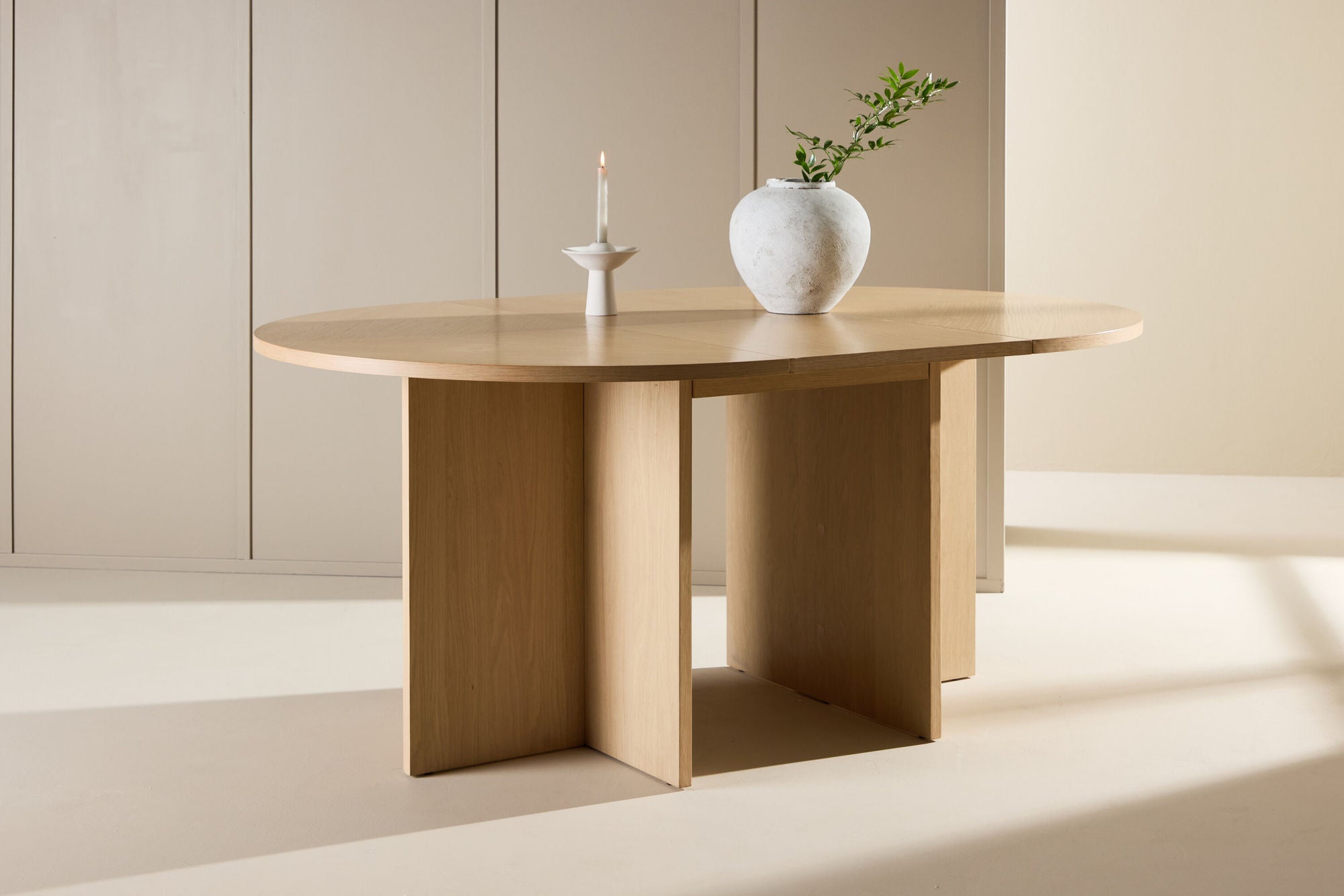 Esstisch Strada ausziehbar 120/170*120cm - Hellbraun-Esstisch ausziehbar-Venture Home-le canapé