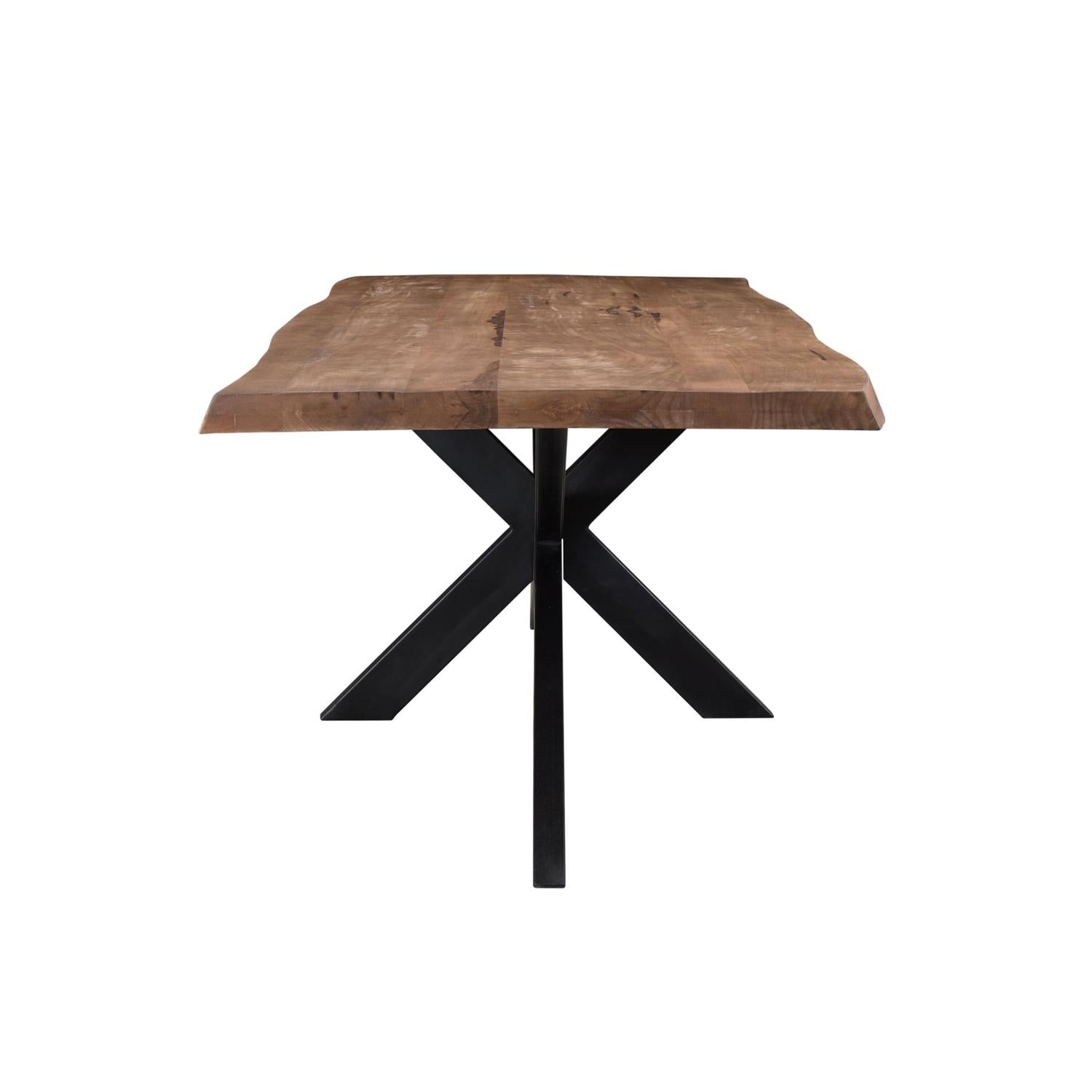 Esstisch Sturdy 180*90cm Tree Top mit Baumkante aus Mangoholz - Braun-Esstisch Rechteckig-Livingfurn-le canapé