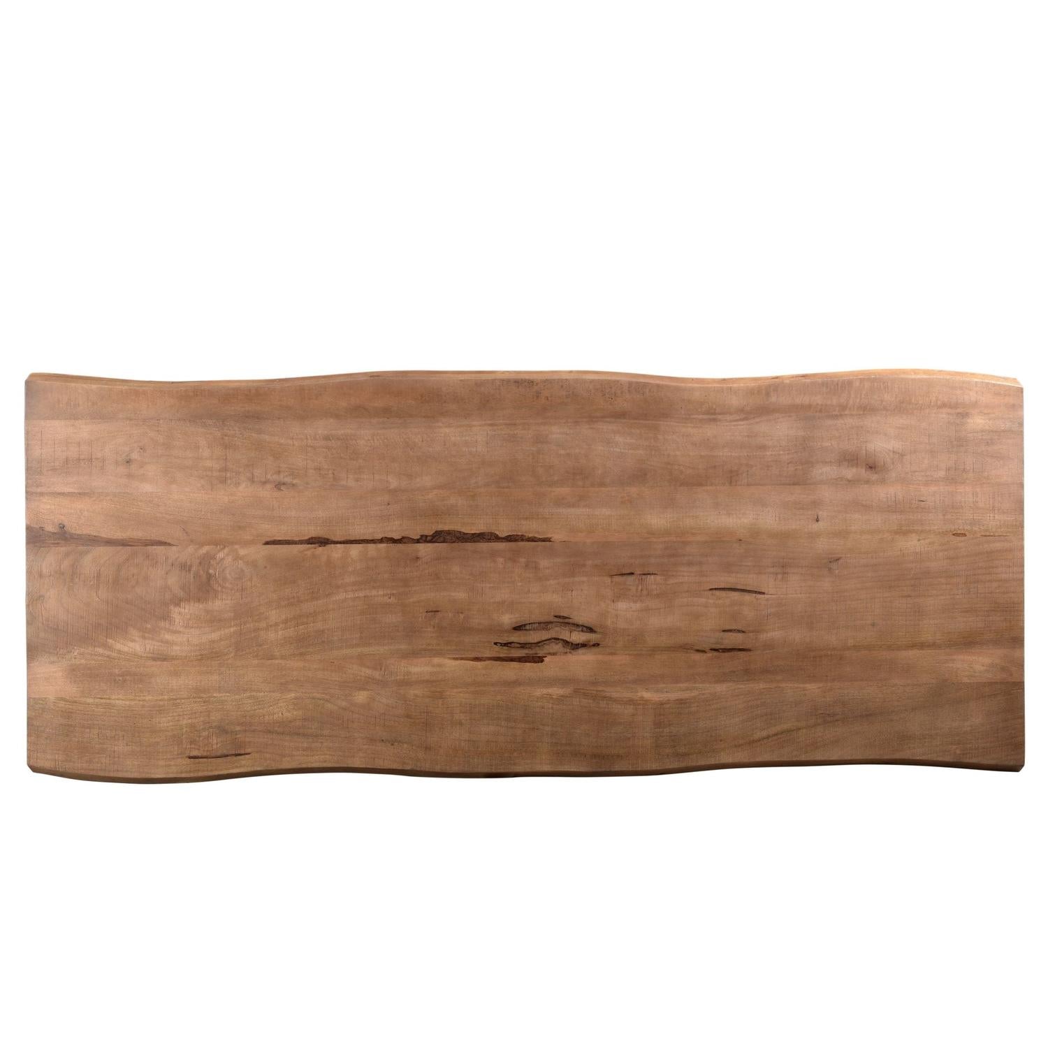 Esstisch Sturdy 180*90cm Tree Top mit Baumkante aus Mangoholz - Braun-Esstisch Rechteckig-Livingfurn-le canapé