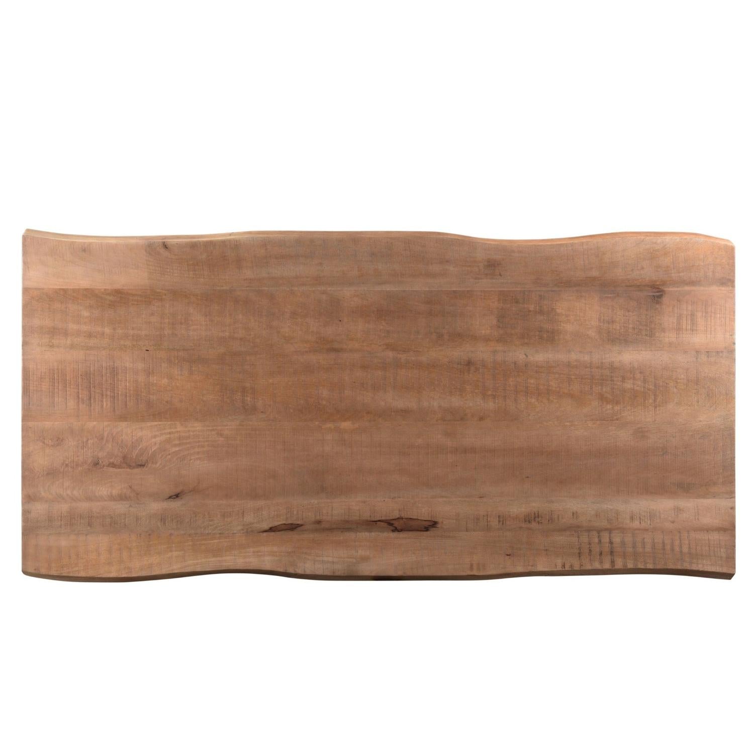 Esstisch Sturdy 180*90cm Tree Top mit Baumkante aus Mangoholz - Braun-Esstische Rechteckig-Livingfurn-le canapé