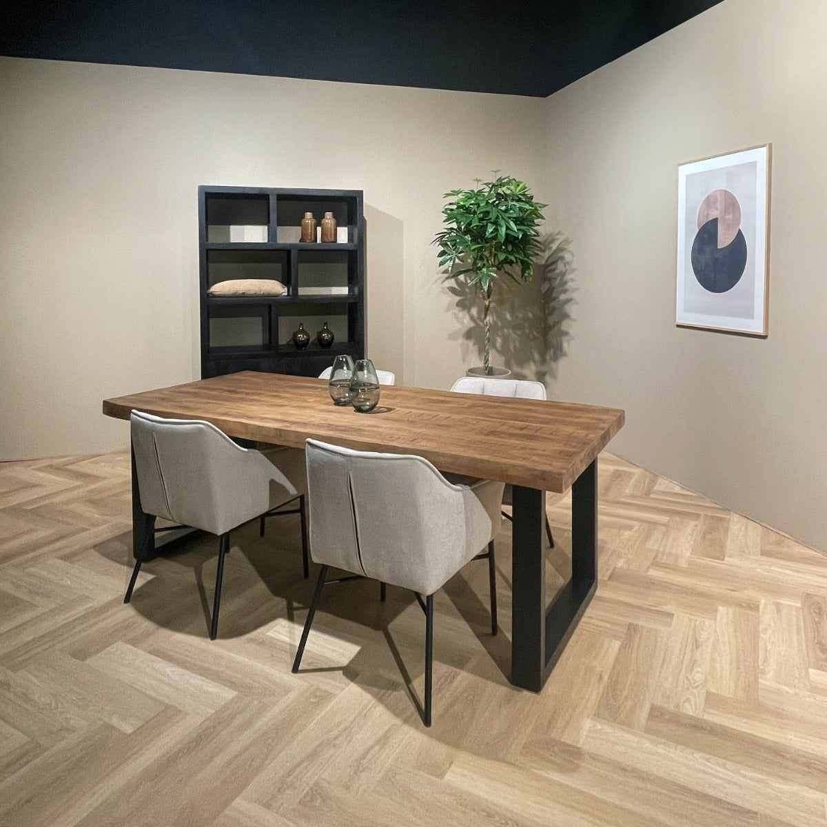 Esstisch Sturdy 200*100cm aus Mangoholz - Braun-Esstisch Rechteckig-Livingfurn-le canapé