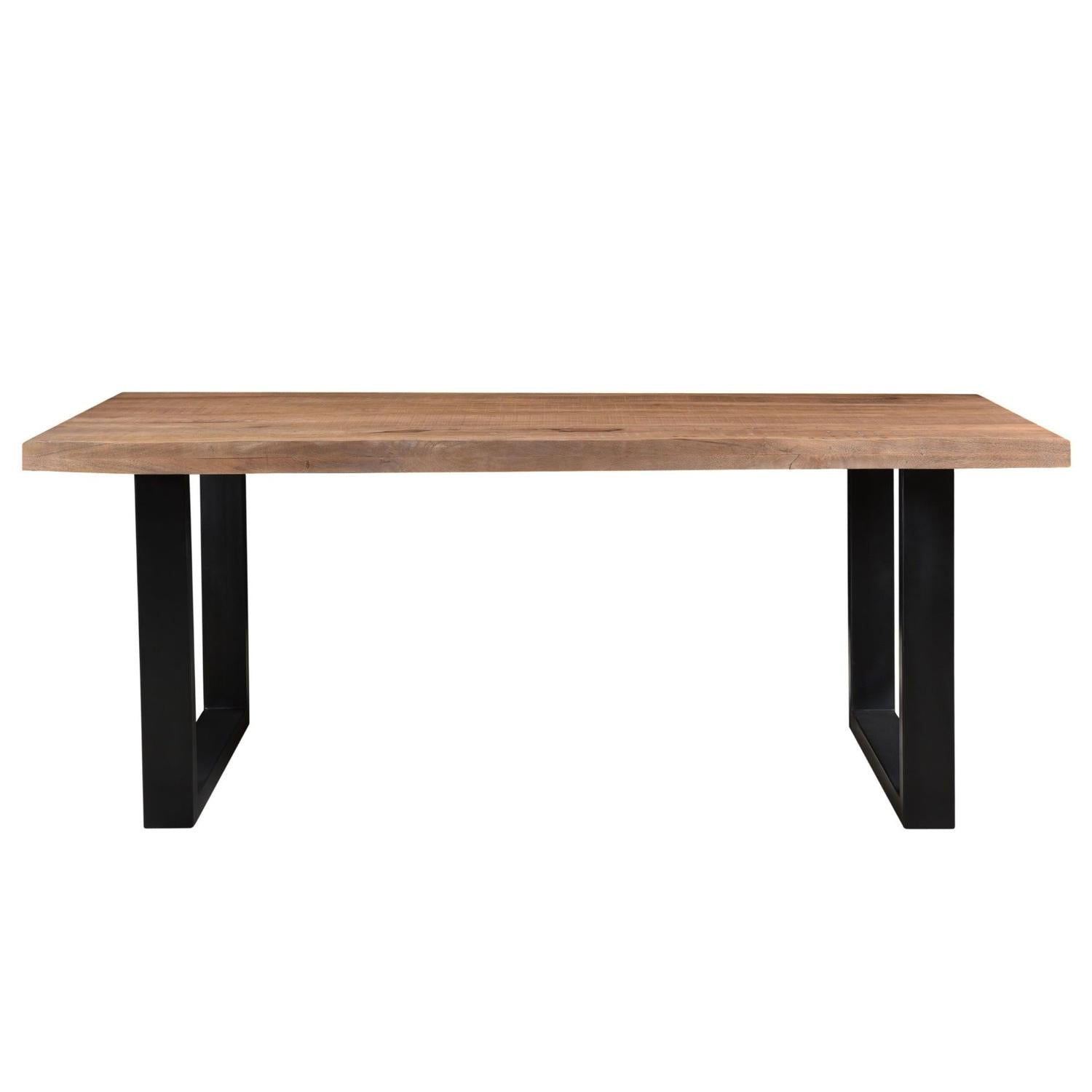 Esstisch Sturdy 200*100cm aus Mangoholz - Braun-Esstisch Rechteckig-Livingfurn-le canapé