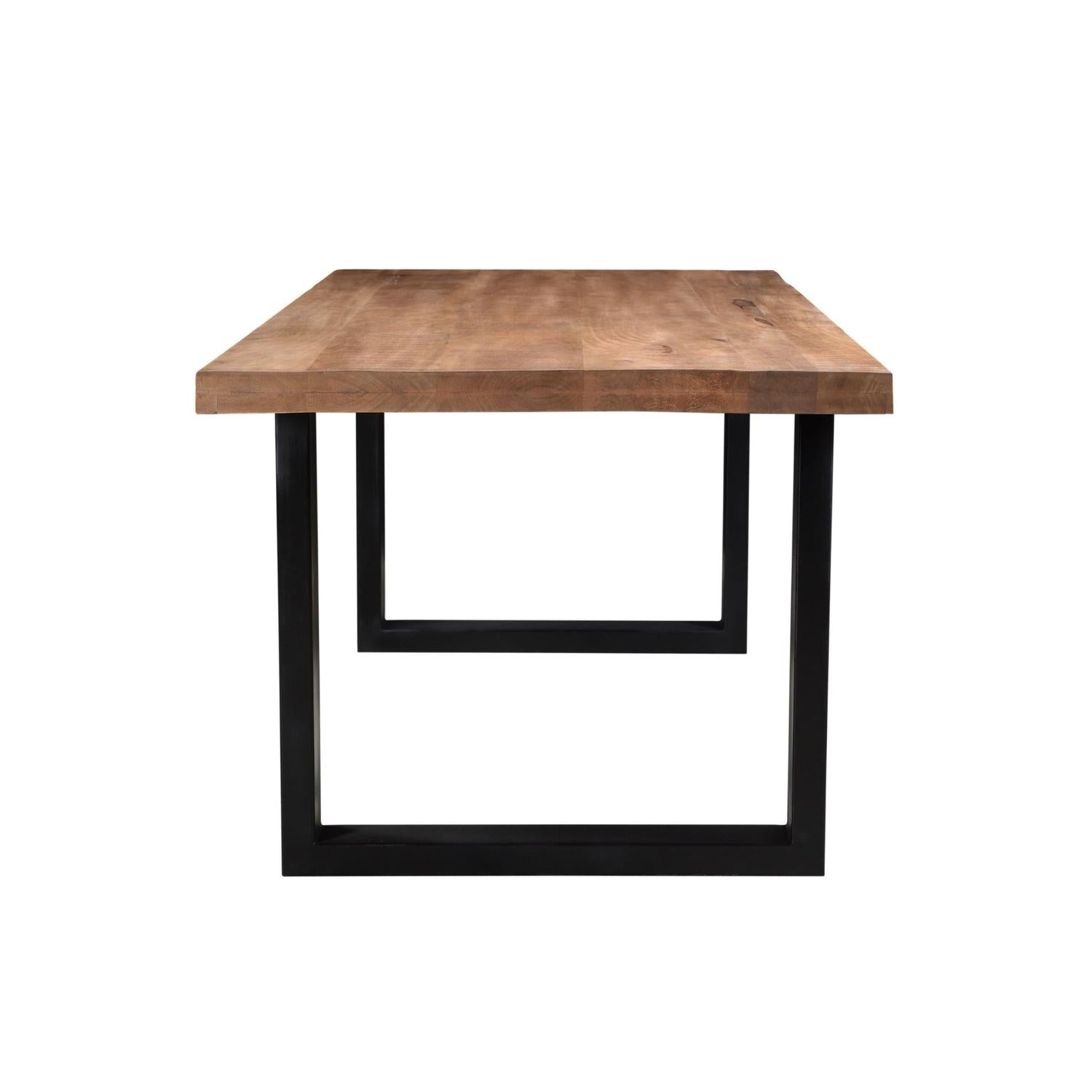 Esstisch Sturdy 200*100cm aus Mangoholz - Braun-Esstisch Rechteckig-Livingfurn-le canapé