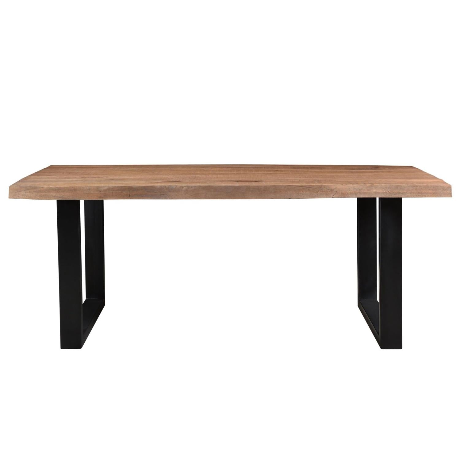 Esstisch Sturdy 200*100cm Tree Top mit Baumkante aus Mangoholz - Braun-Esstisch Rechteckig-Livingfurn-le canapé