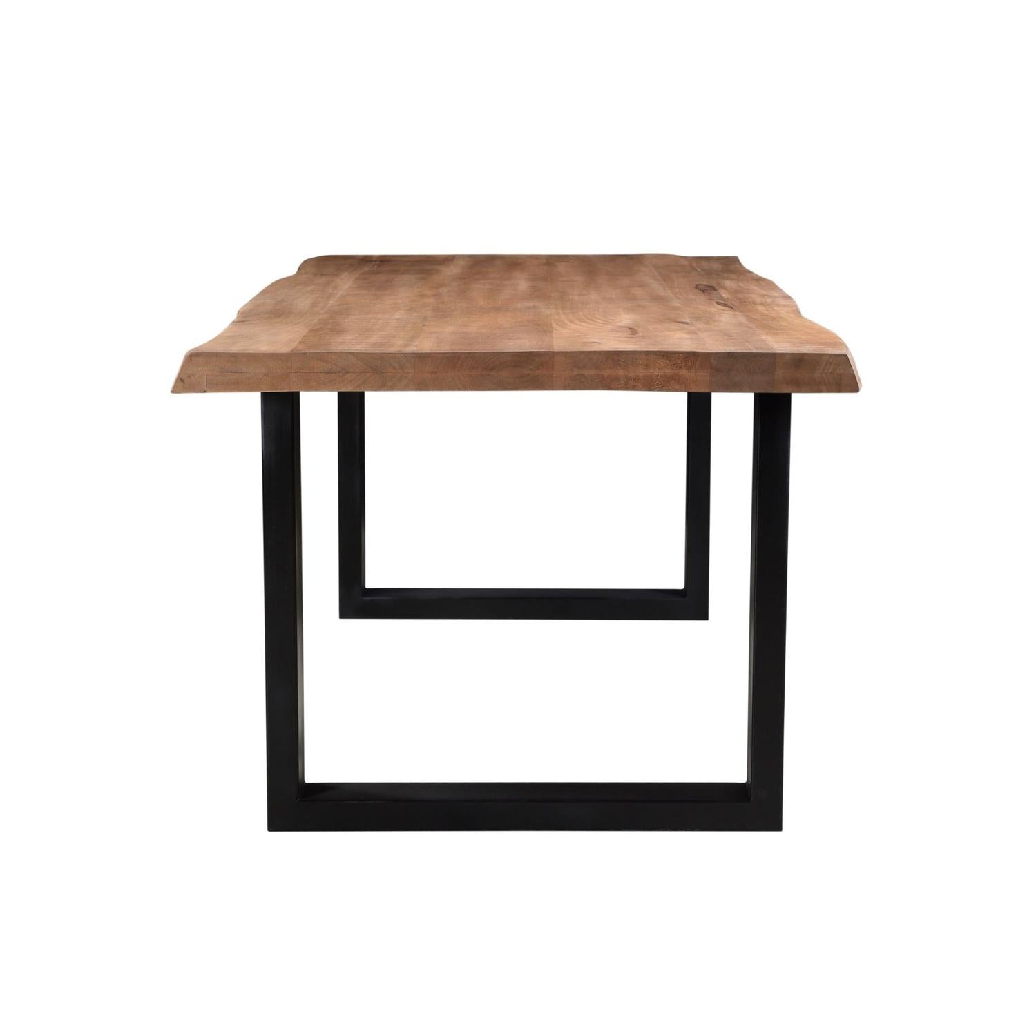 Esstisch Sturdy 200*100cm Tree Top mit Baumkante aus Mangoholz - Braun-Esstisch Rechteckig-Livingfurn-le canapé