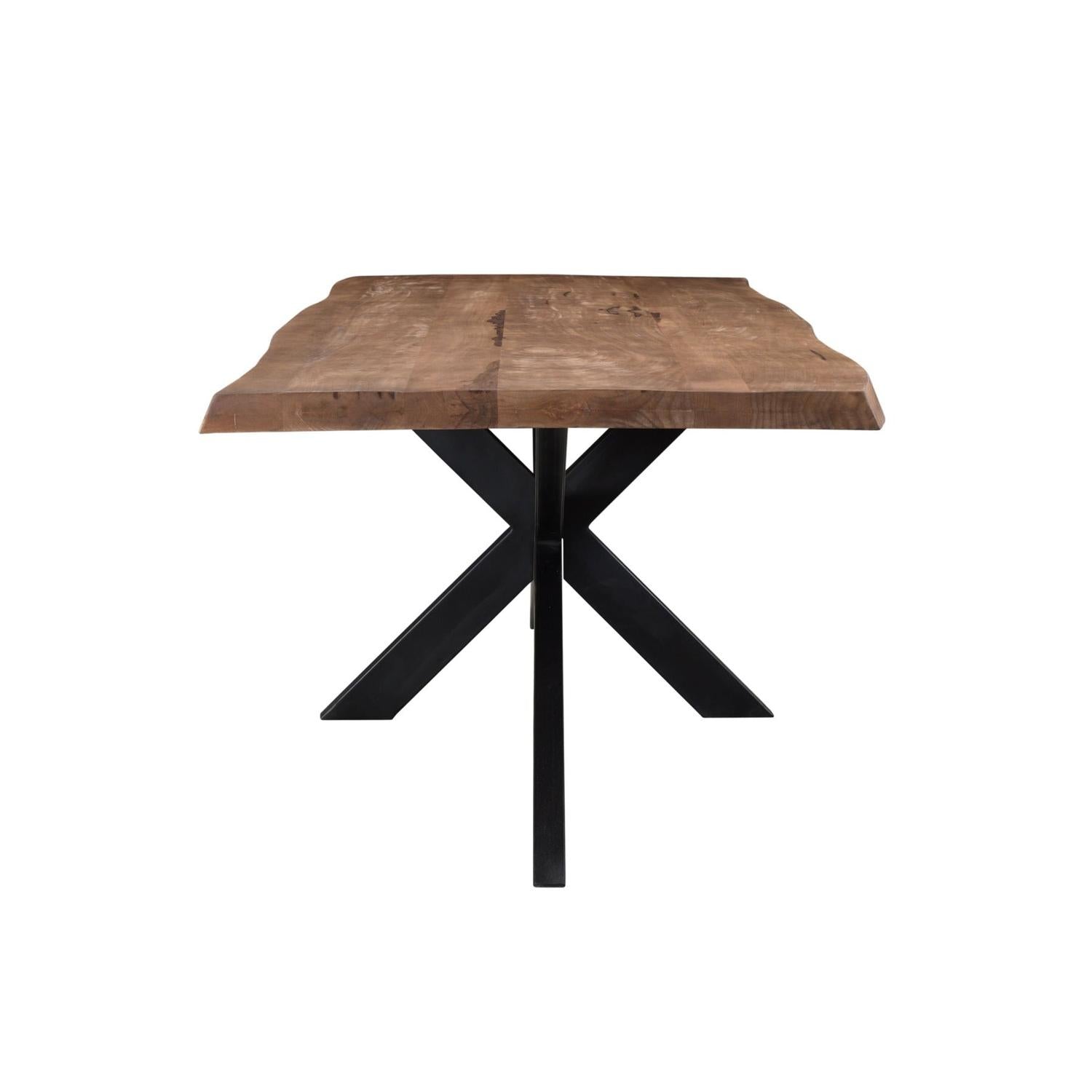 Esstisch Sturdy 220*100cm Tree Top mit Baumkante aus Mangoholz - Braun-Esstische Rechteckig-Livingfurn-le canapé