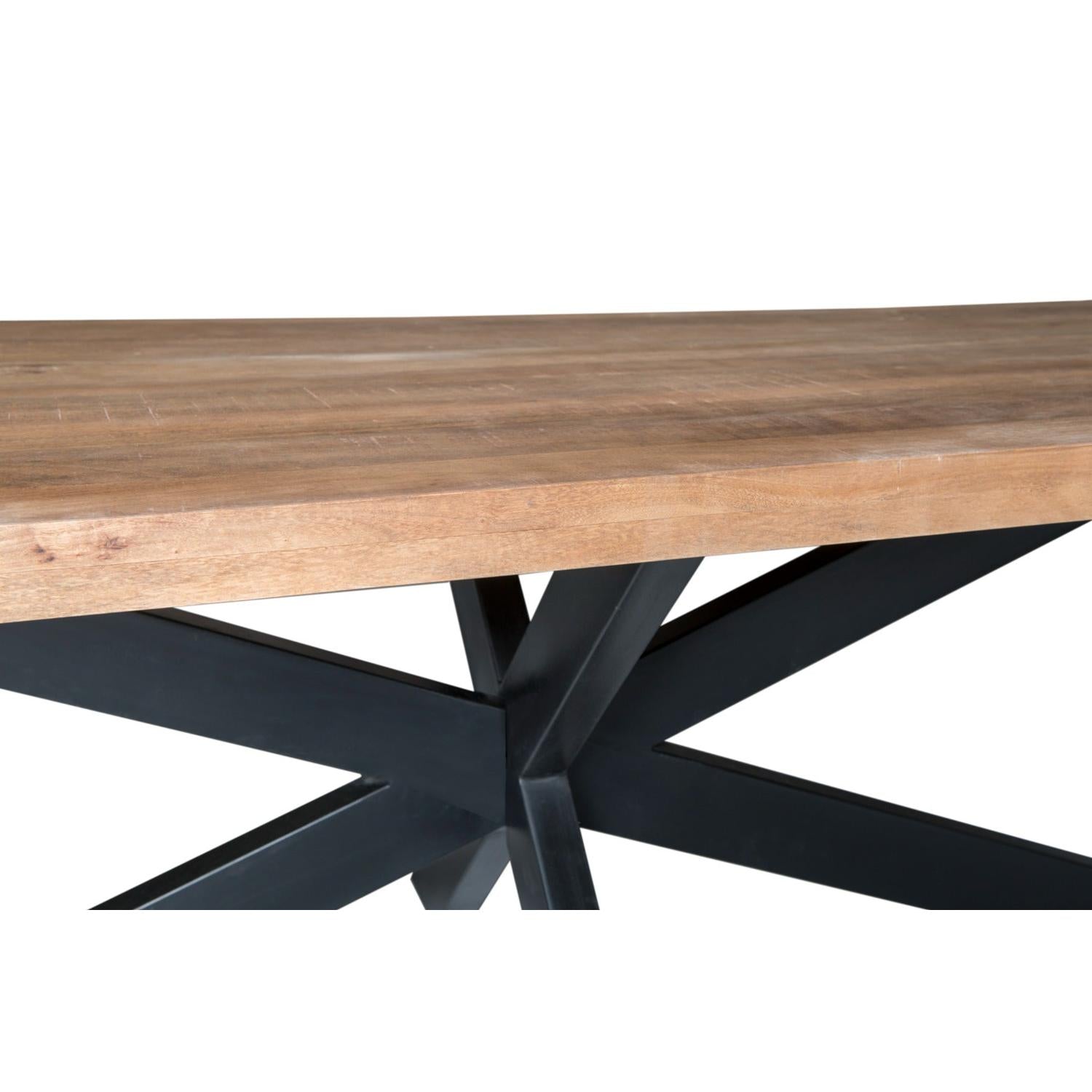 Esstisch Sturdy aus Mangoholz 220*100cm - Hellbraun-Esstisch Rechteckig-Livingfurn-le canapé