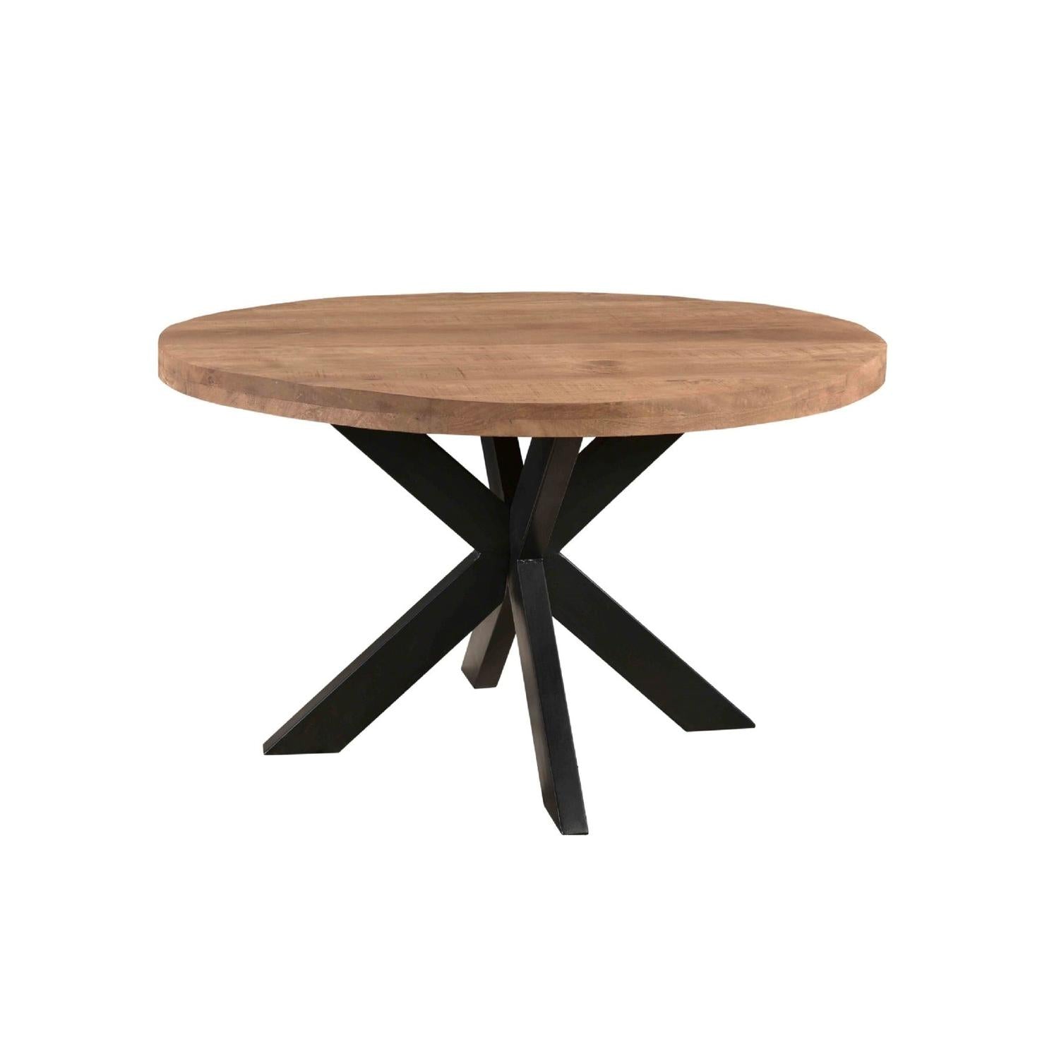 Esstisch Sturdy Ø150cm aus Mangoholz - Braun-Esstisch Rund-Livingfurn-le canapé