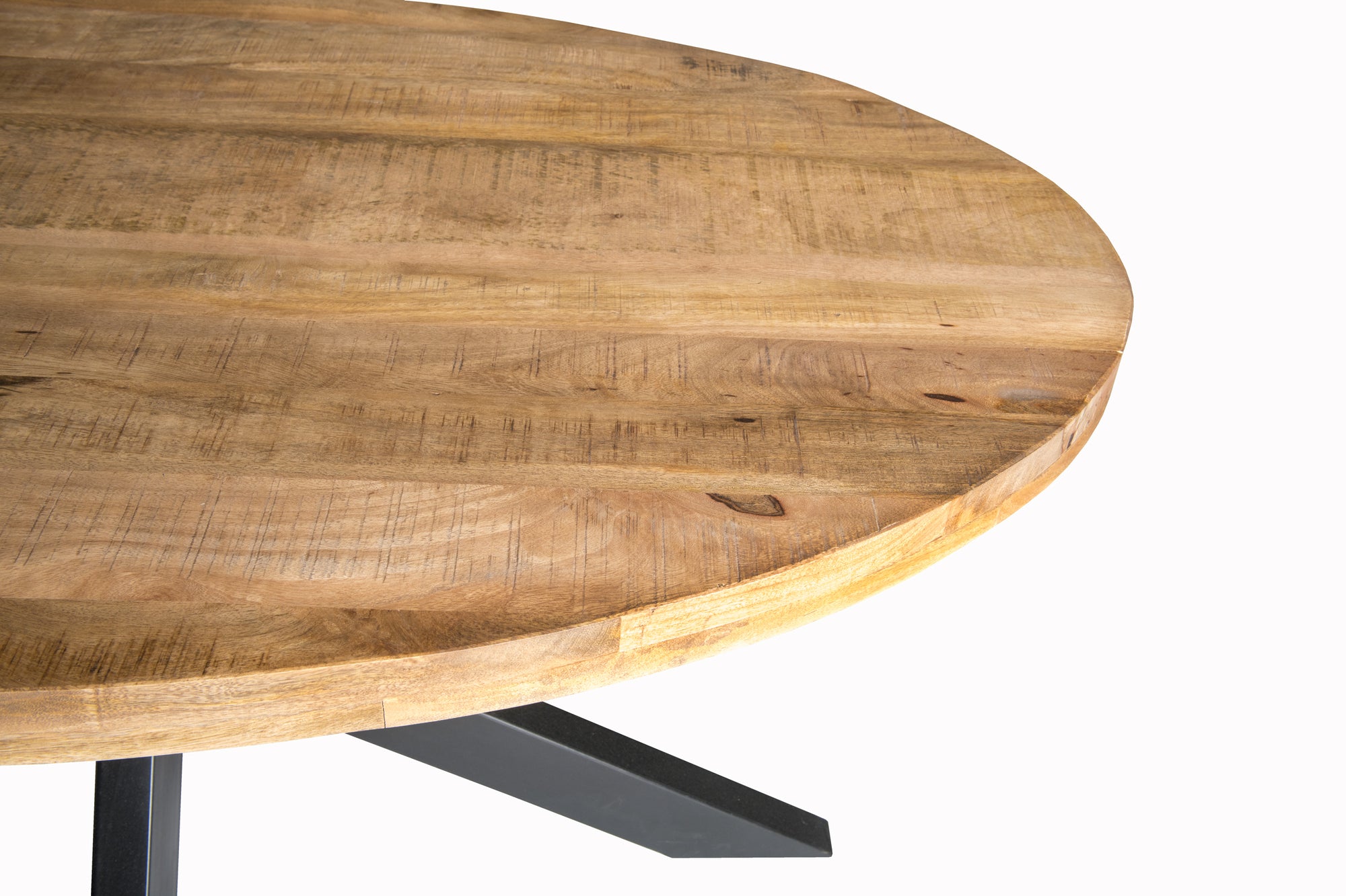 Esstisch Sturdy Oval 160cm aus Mangoholz - Hellbraun-Esstische Oval-Livingfurn-le canapé