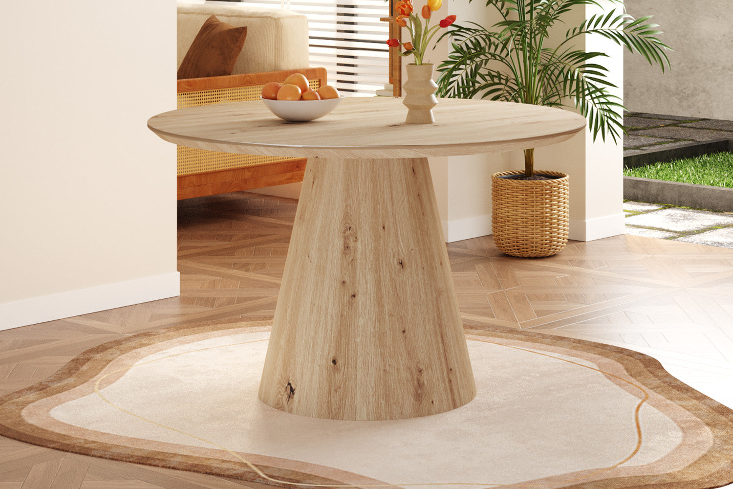 Esstisch Tigo Ø120cm - Hellbraun-Esstisch Rund-Rousseau-le canapé