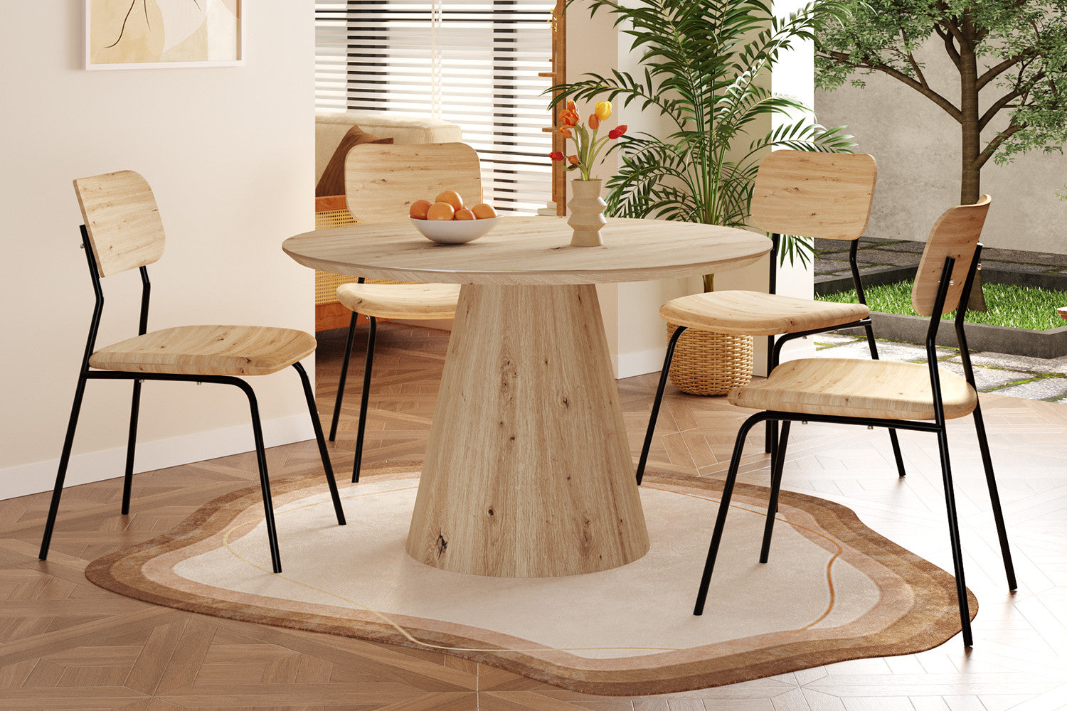 Esstisch Tigo Ø120cm - Hellbraun-Esstisch Rund-Rousseau-le canapé