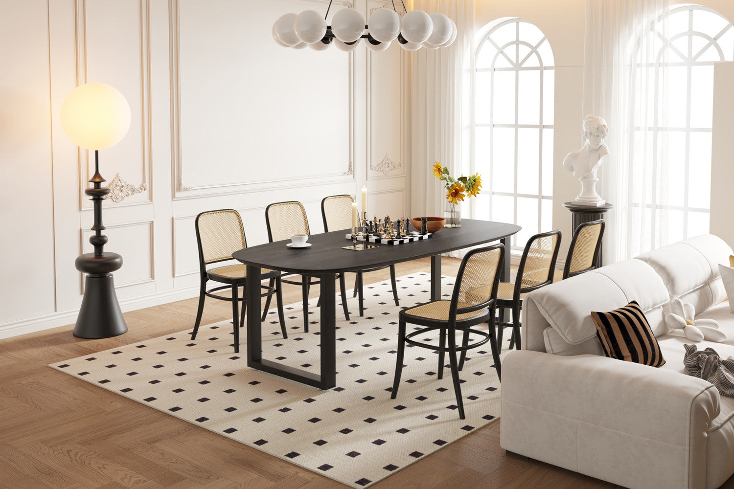 Esstisch Tommy 220cm Oval - Schwarz-Esstisch Oval-Rousseau-le canapé