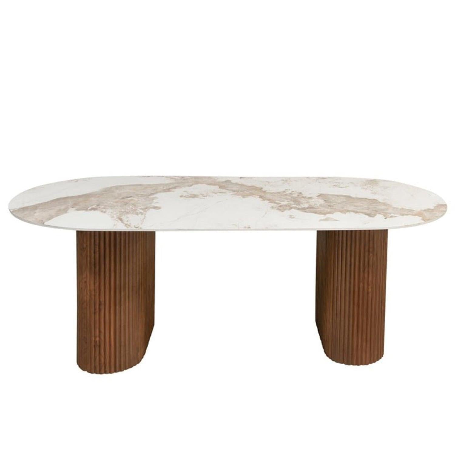 Esstisch Urban Chique - Keramik-Marmor-Esstisch Oval-Pole to Pole-le canapé